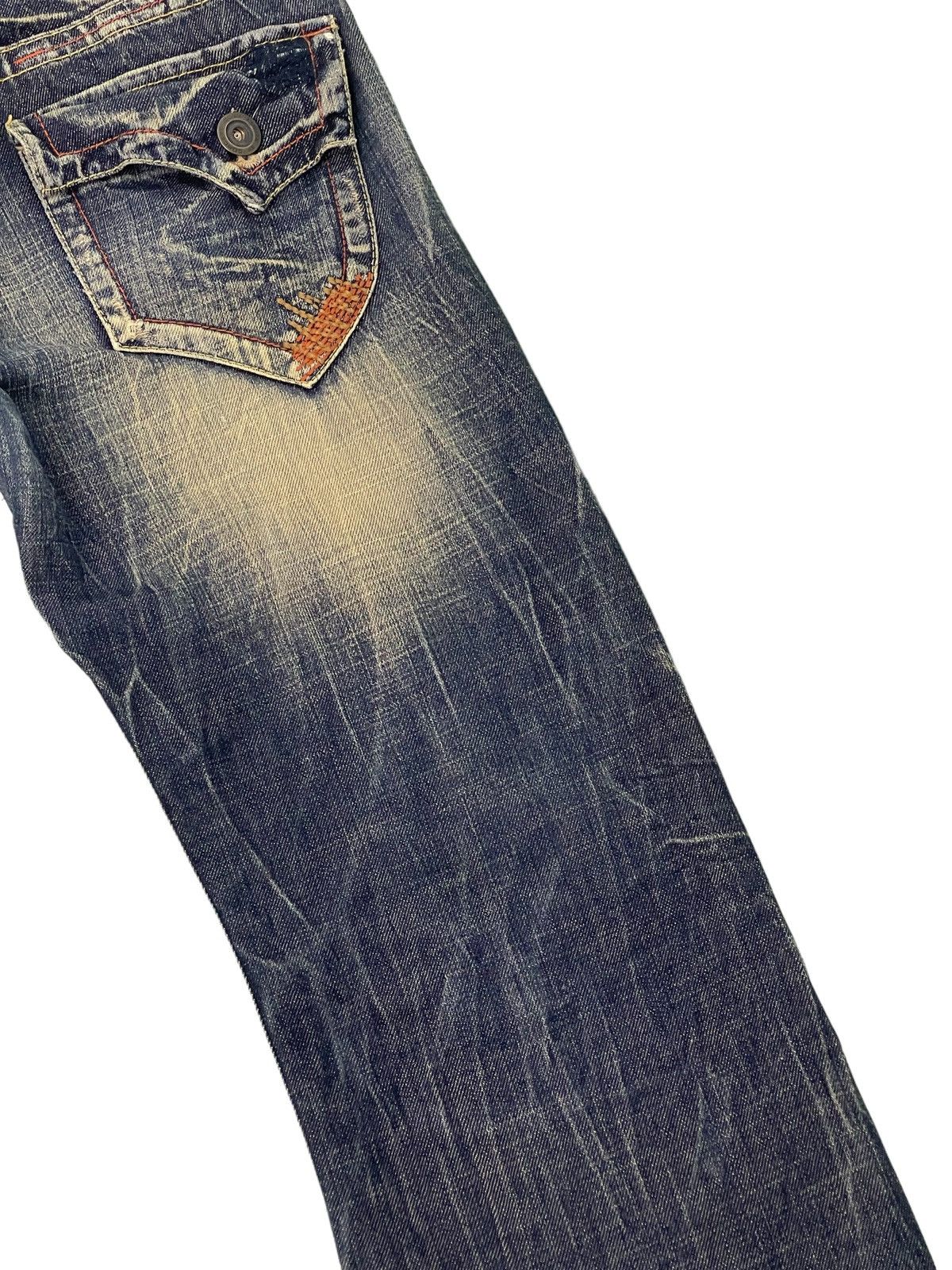 Japanese Brand Flare Jeans Lolita Curv Leg Acid Wash Low Rise Boot 2🟦9 Size US 31 - 7 Thumbnail