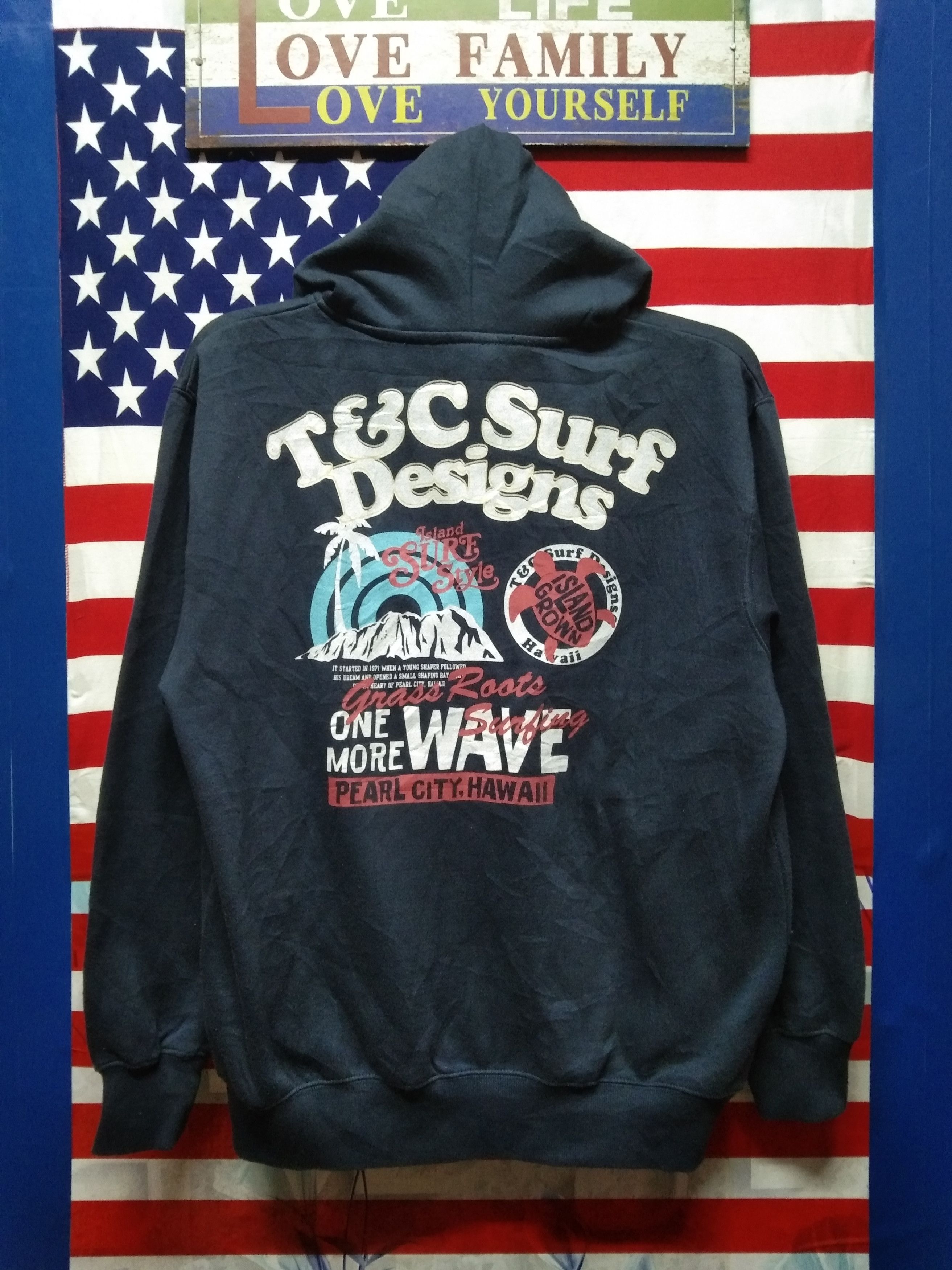 Vintage T&C SURF DESIGN SWEATER HOODIE Size US L / EU 52-54 / 3 - 1 Thumbnail