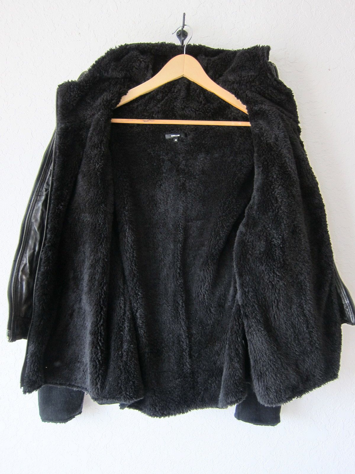Shellac *NEW* 2-IN-1 LEATHER VEST FUR JACKET Size US S / EU 44-46 / 1 - 2 Thumbnail