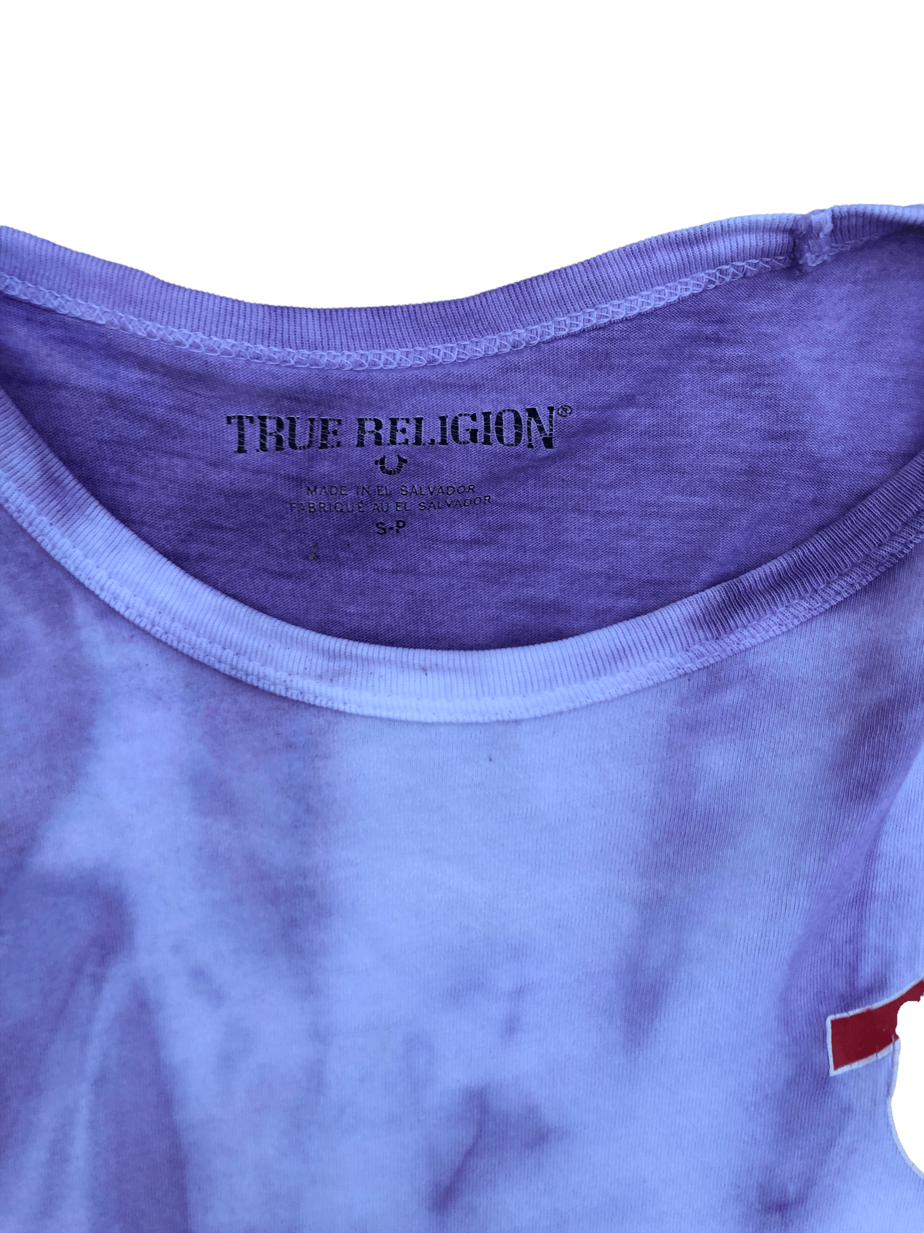 True Religion × Vintage Vintage Tie Dyed True Religion Shirt White/Purple Small Size US S / EU 44-46 / 1 - 9 Thumbnail