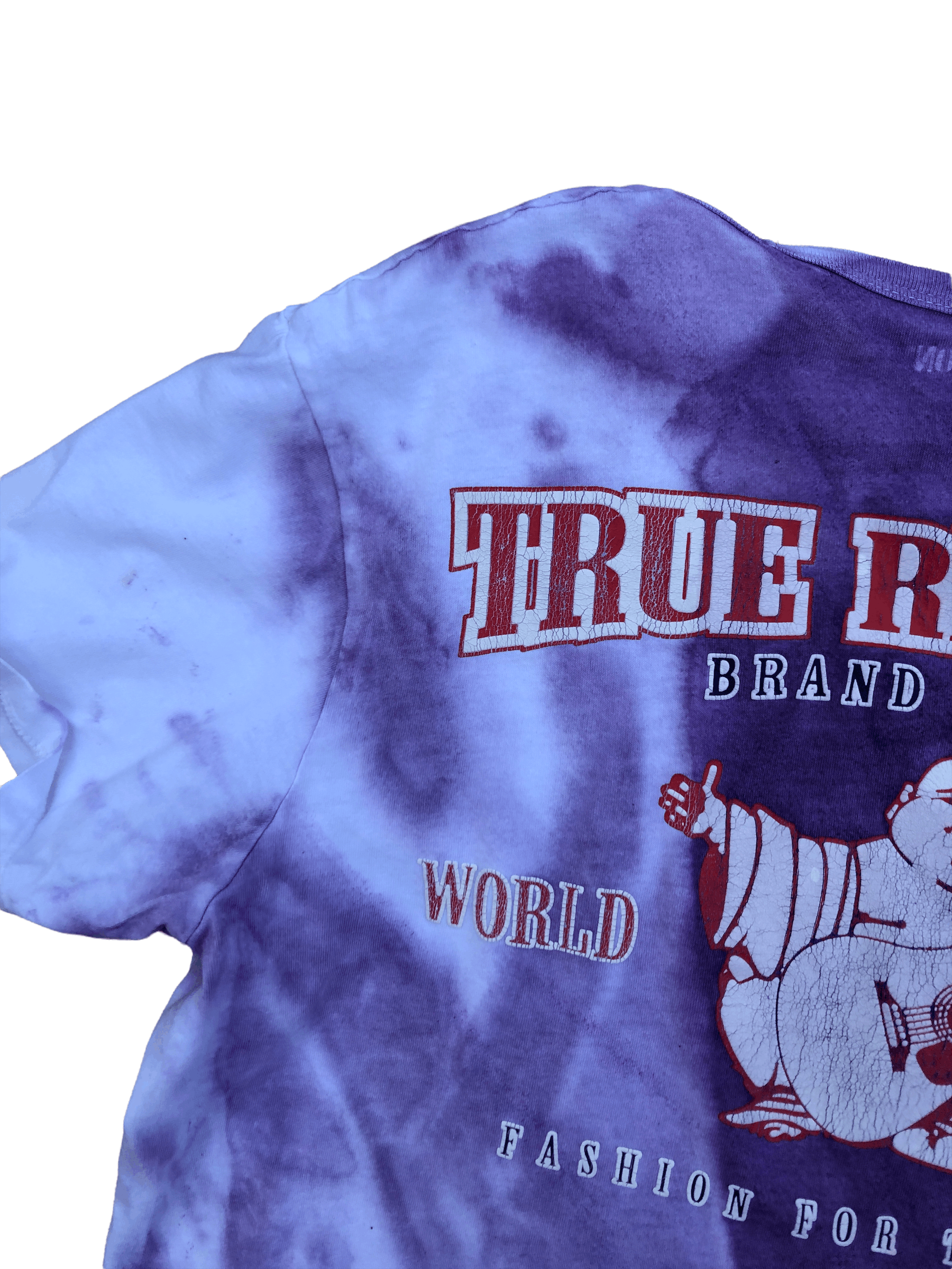 True Religion × Vintage Vintage Tie Dyed True Religion Shirt White/Purple Small Size US S / EU 44-46 / 1 - 3 Thumbnail
