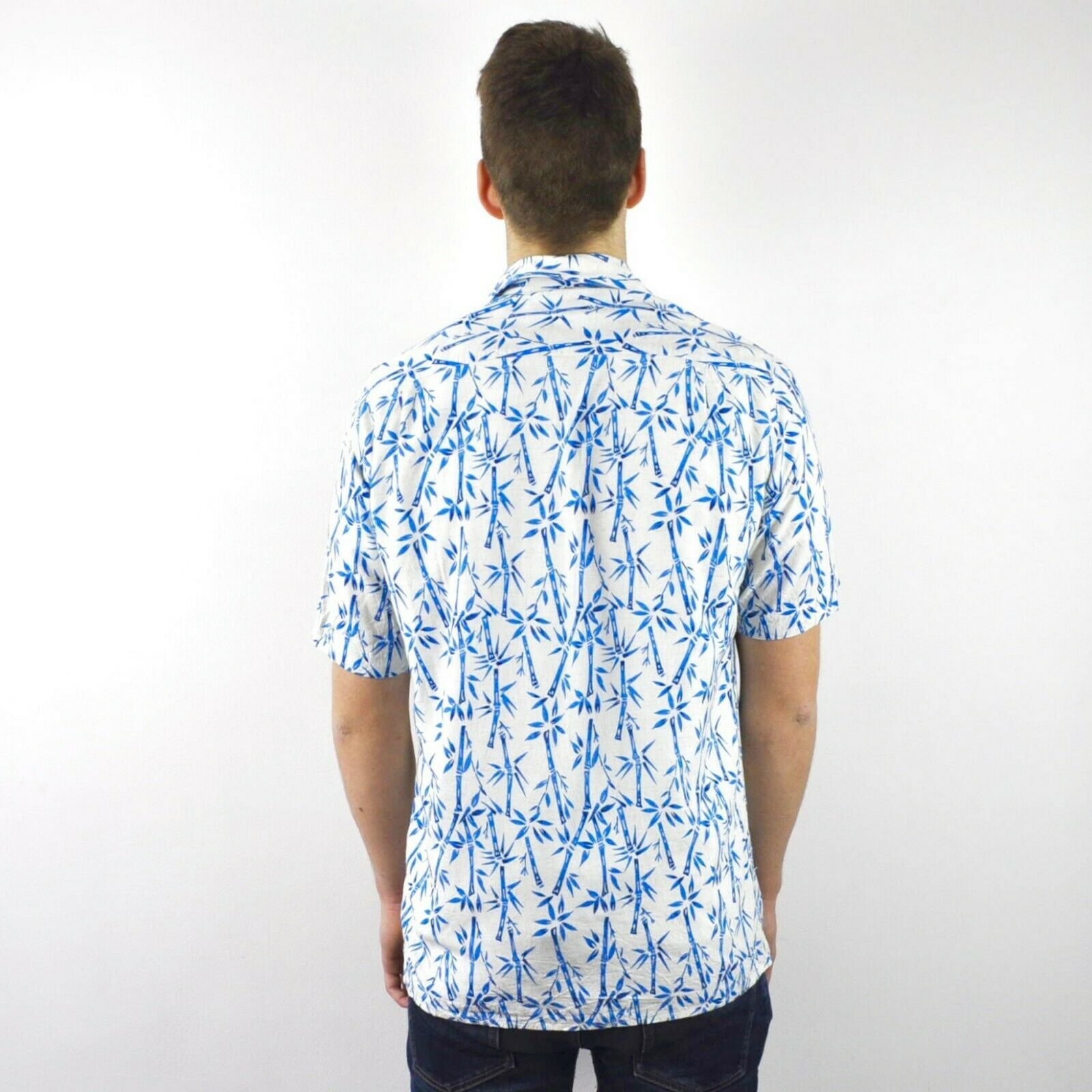 Vintage Canda Men M Short Sleeved Linen Button Shirt Bamboo Festival Size US M / EU 48-50 / 2 - 4 Thumbnail