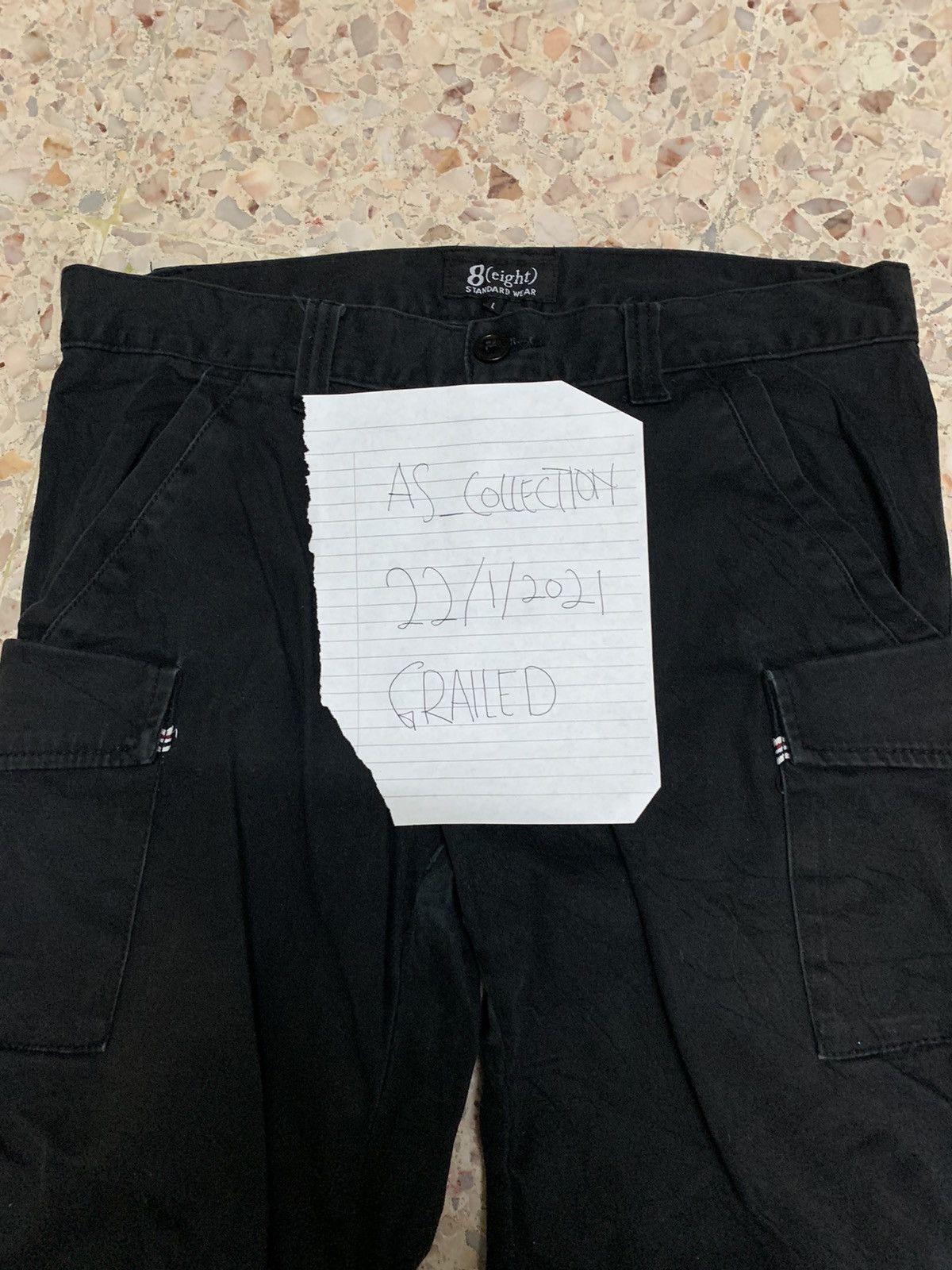 Japanese Brand Cargo Pants 8(Eight) skinny multipocket Black Streetwear Size US 32 / EU 48 - 14 Thumbnail