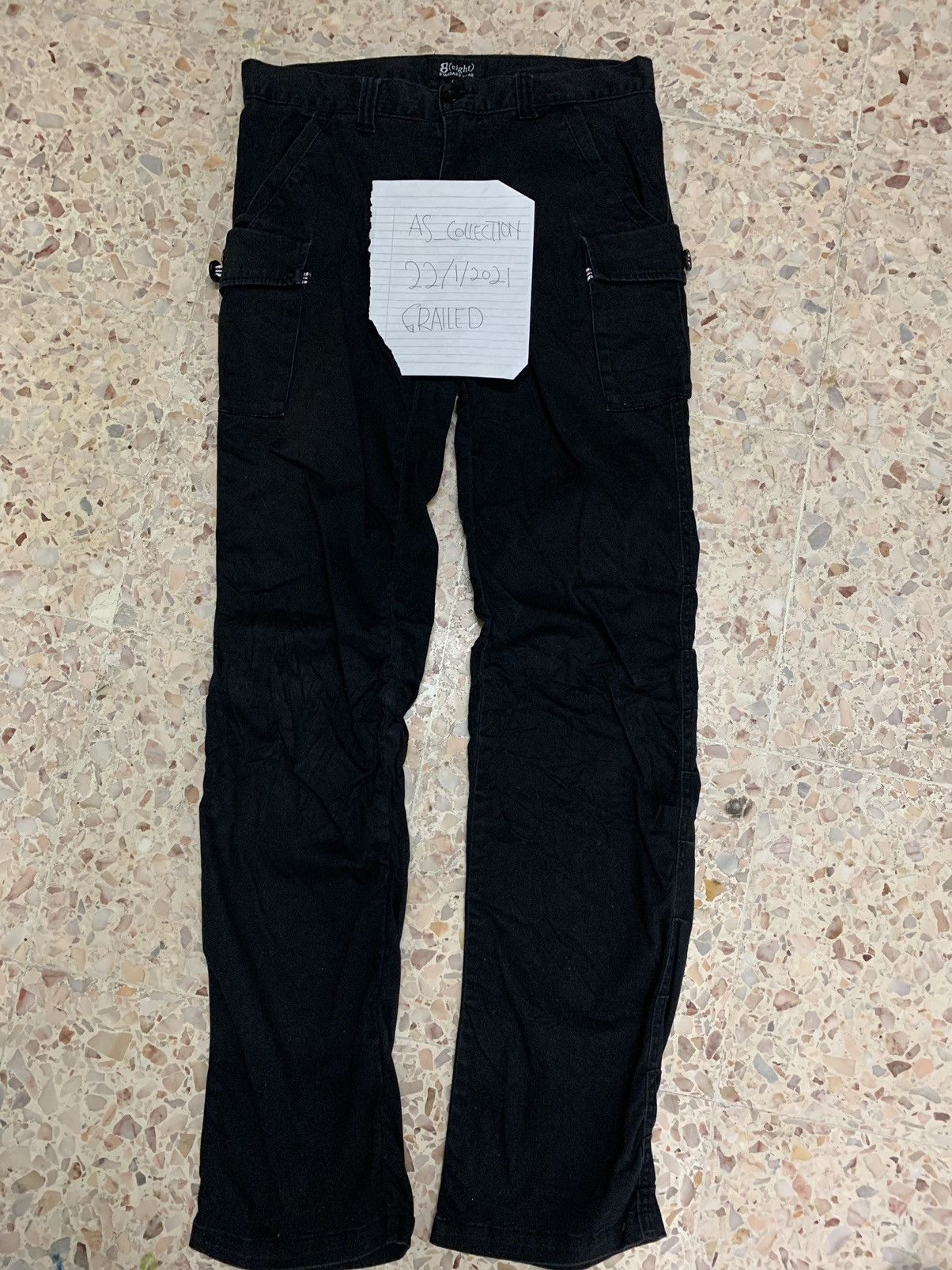Japanese Brand Cargo Pants 8(Eight) skinny multipocket Black Streetwear Size US 32 / EU 48 - 13 Thumbnail