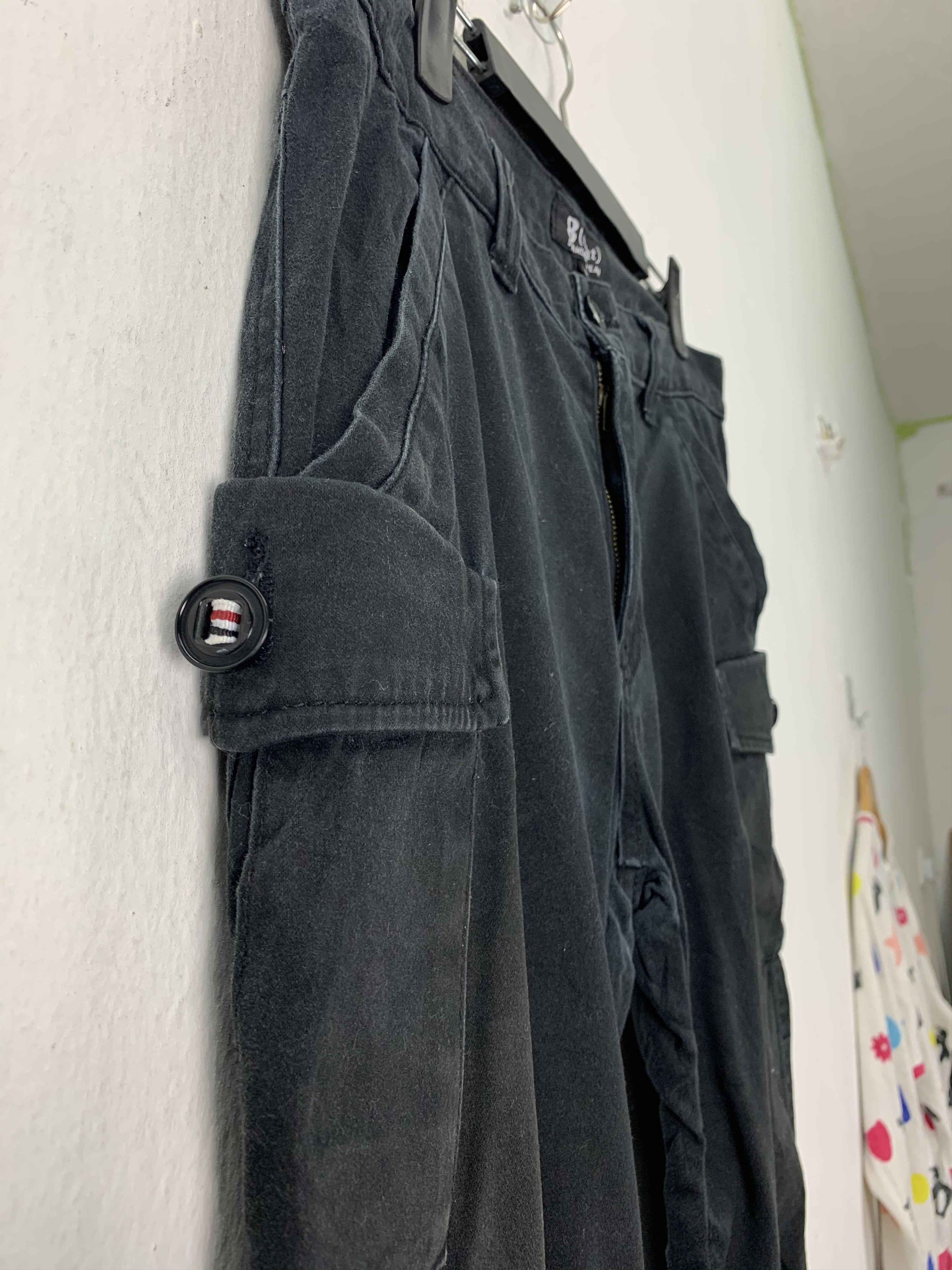 Japanese Brand Cargo Pants 8(Eight) skinny multipocket Black Streetwear Size US 32 / EU 48 - 7 Thumbnail