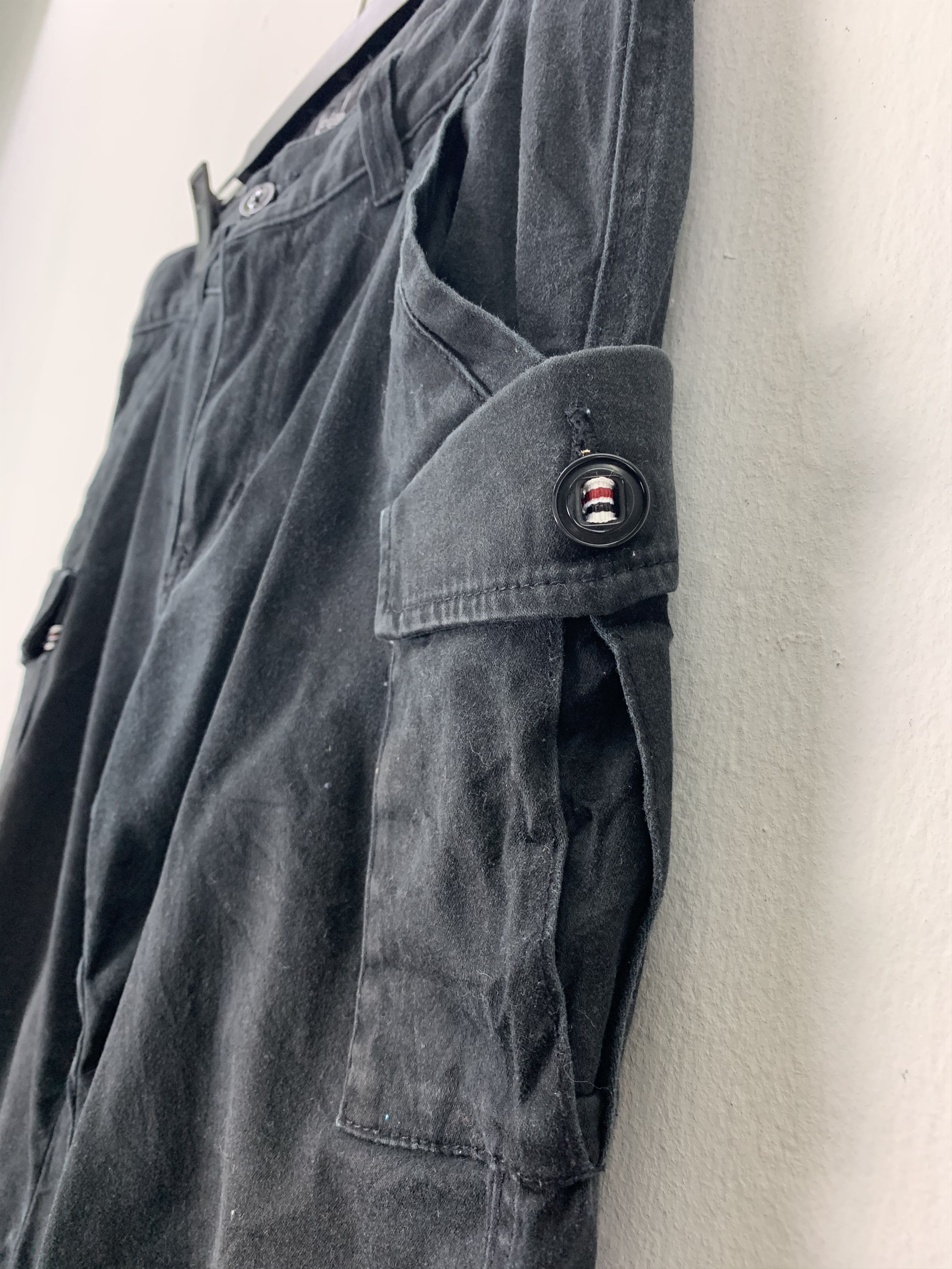 Japanese Brand Cargo Pants 8(Eight) skinny multipocket Black Streetwear Size US 32 / EU 48 - 5 Thumbnail
