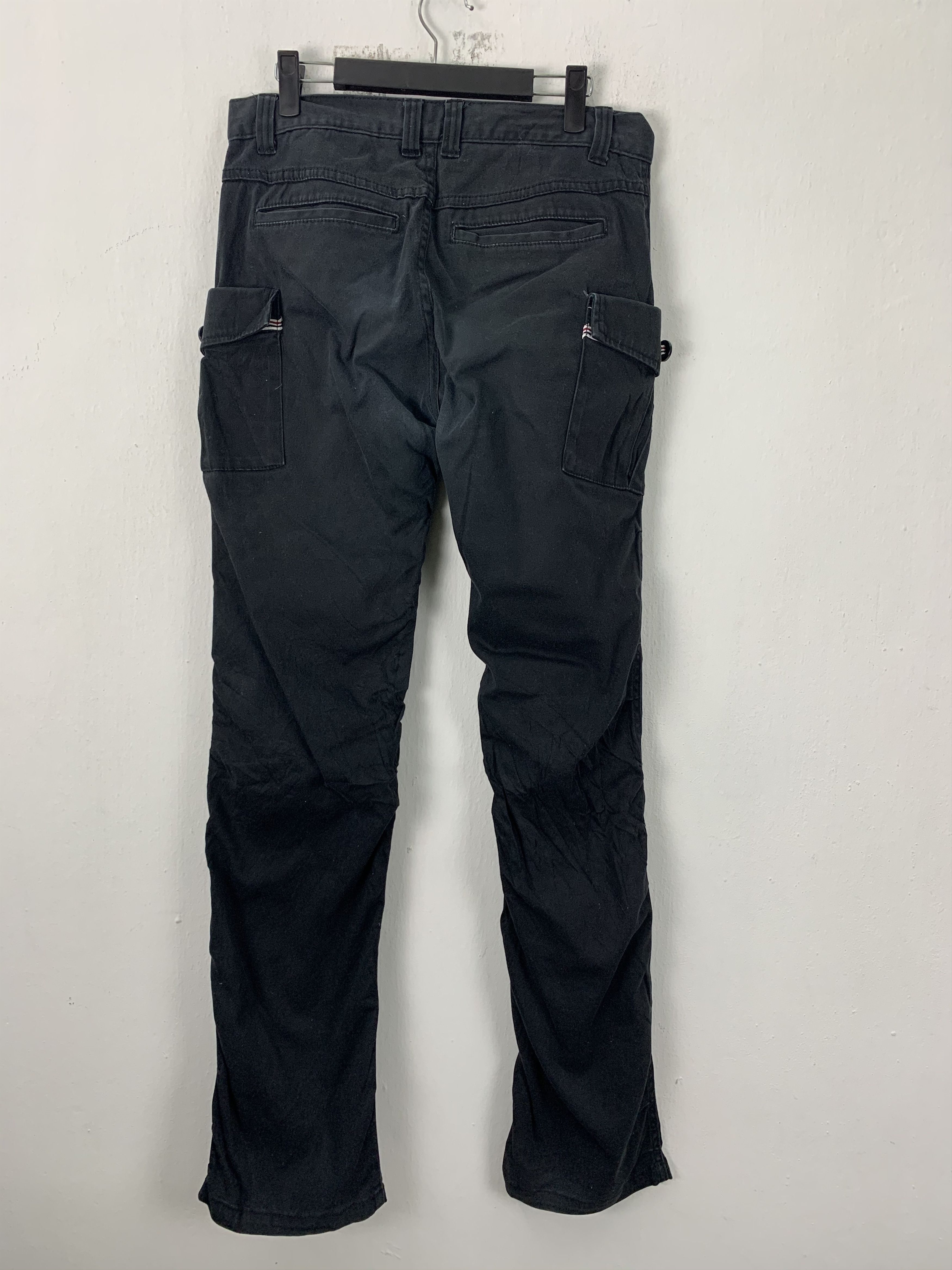 Japanese Brand Cargo Pants 8(Eight) skinny multipocket Black Streetwear Size US 32 / EU 48 - 8 Thumbnail