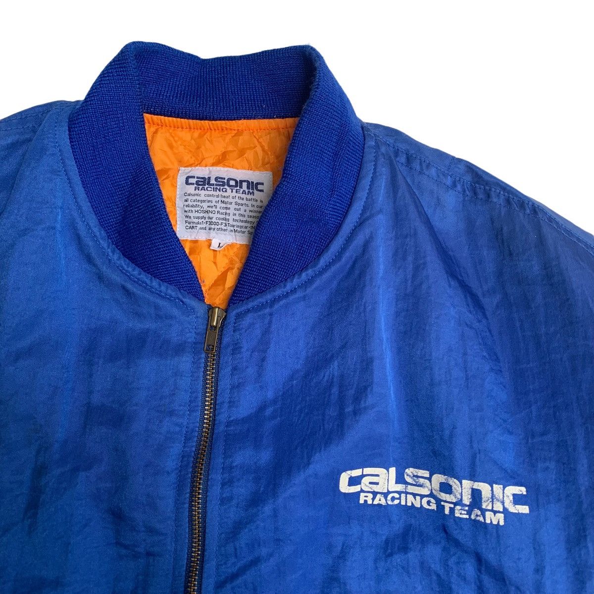 Sports Specialties Vintage 90s calsonic racing team bomber jacket Size US L / EU 52-54 / 3 - 4 Thumbnail