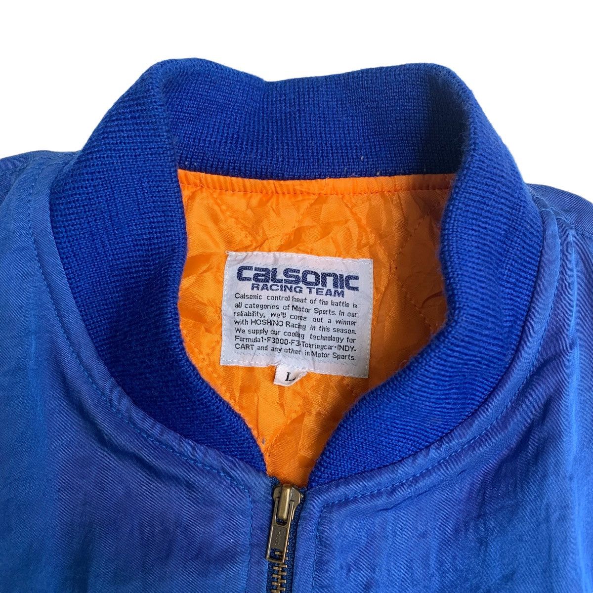 Sports Specialties Vintage 90s calsonic racing team bomber jacket Size US L / EU 52-54 / 3 - 7 Thumbnail