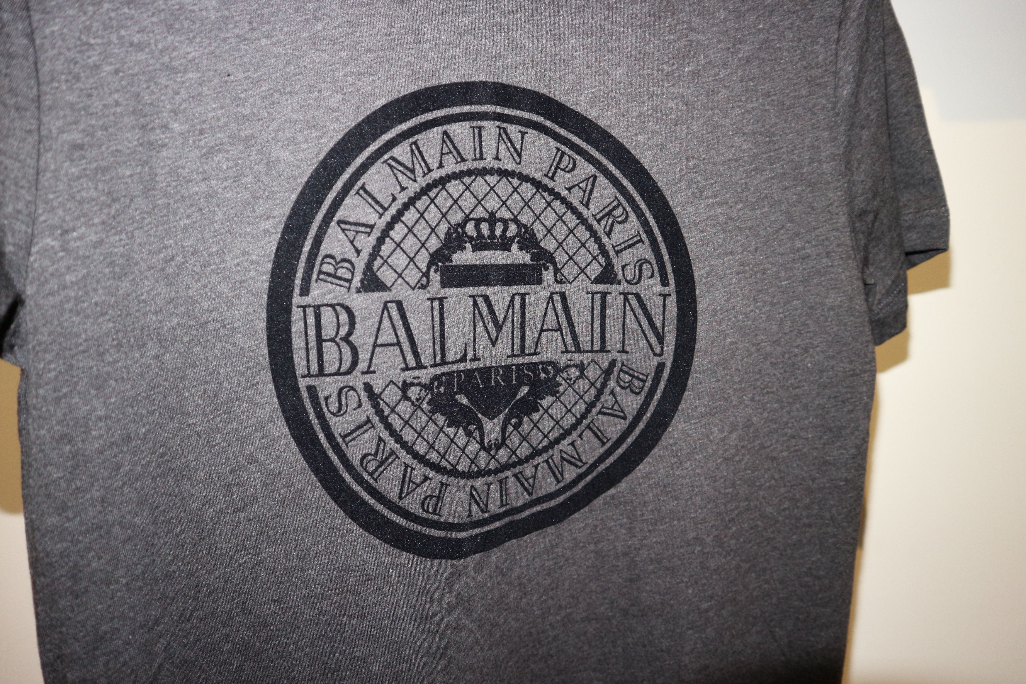 Balmain velvet logo print t-shirt Size US XS / EU 42 / 0 - 3 Thumbnail