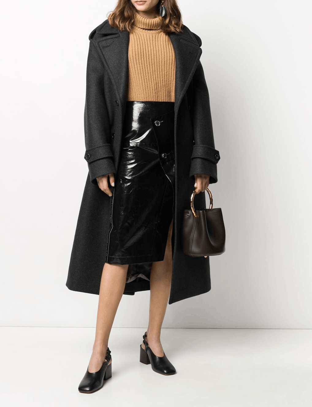 Marni MARNI Asymmetric Buttoned Midi Skirt Size 26" / US 2 / IT 38 - 6 Thumbnail
