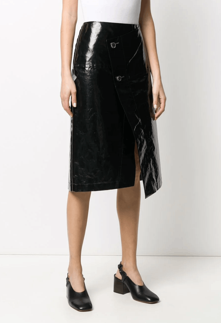 Marni MARNI Asymmetric Buttoned Midi Skirt Size 26" / US 2 / IT 38 - 7 Thumbnail