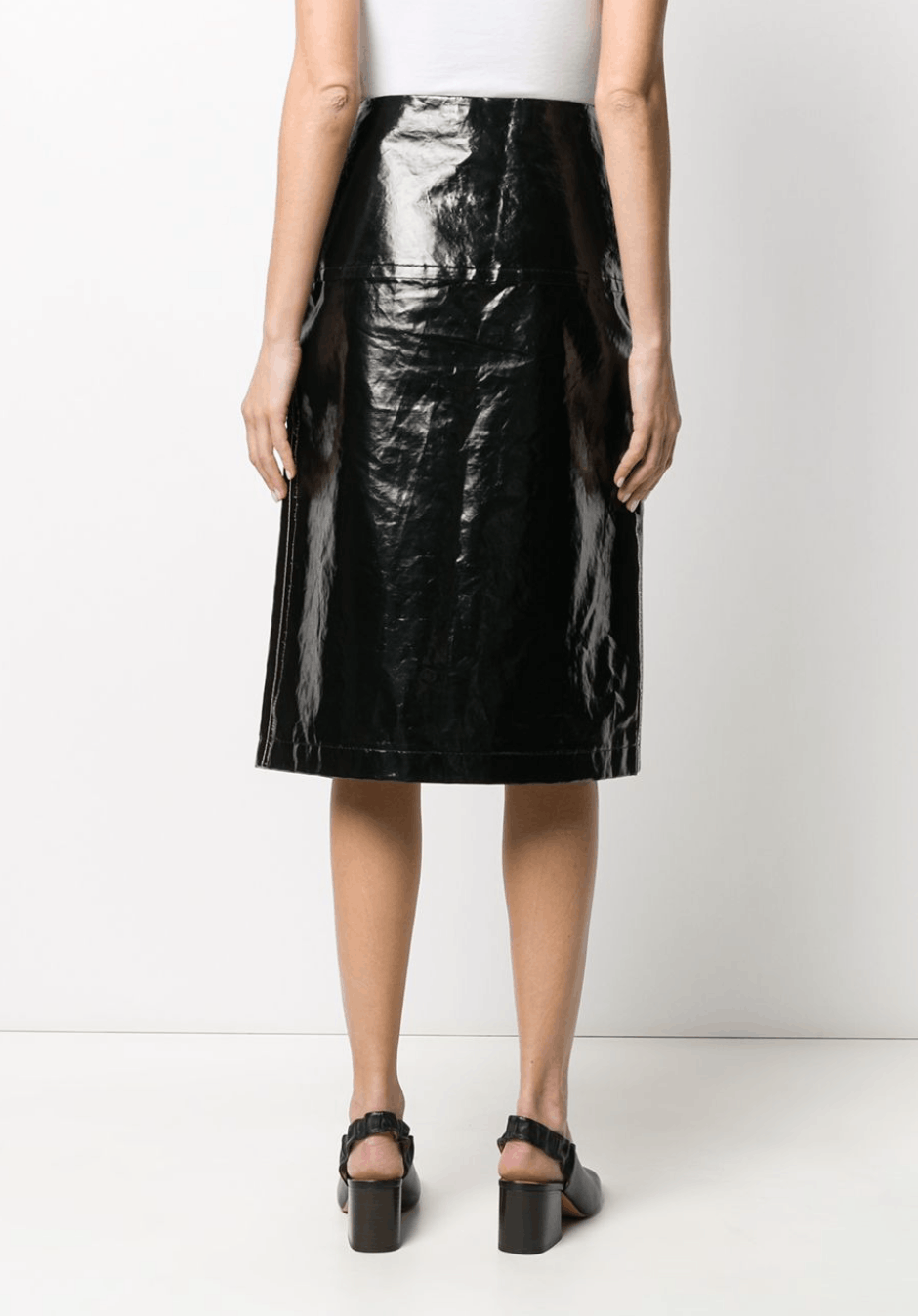 Marni MARNI Asymmetric Buttoned Midi Skirt Size 26" / US 2 / IT 38 - 9 Thumbnail