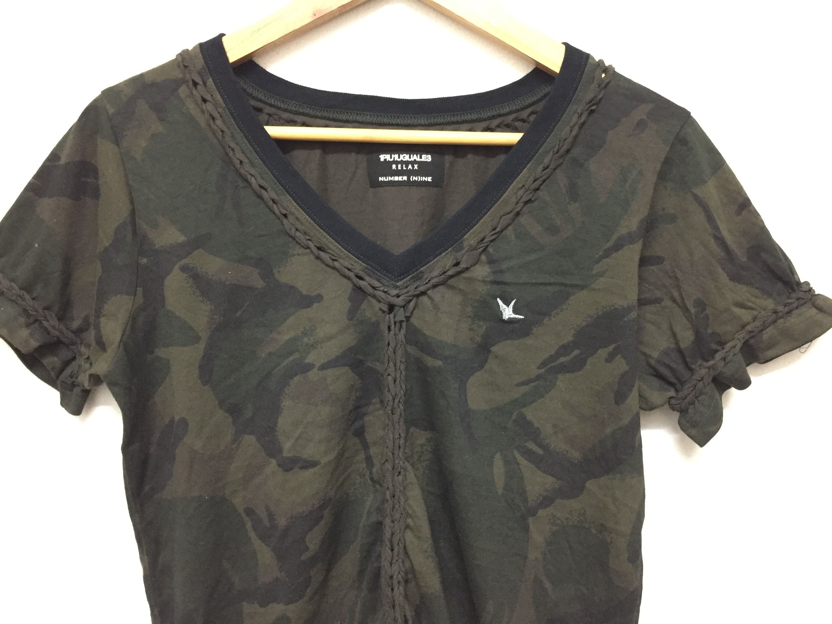 Japanese Brand × Number (N)ine NUMBER NINE x 1PIU1UGUALE3 camo braided tee Size US XXS / EU 40 - 4 Thumbnail