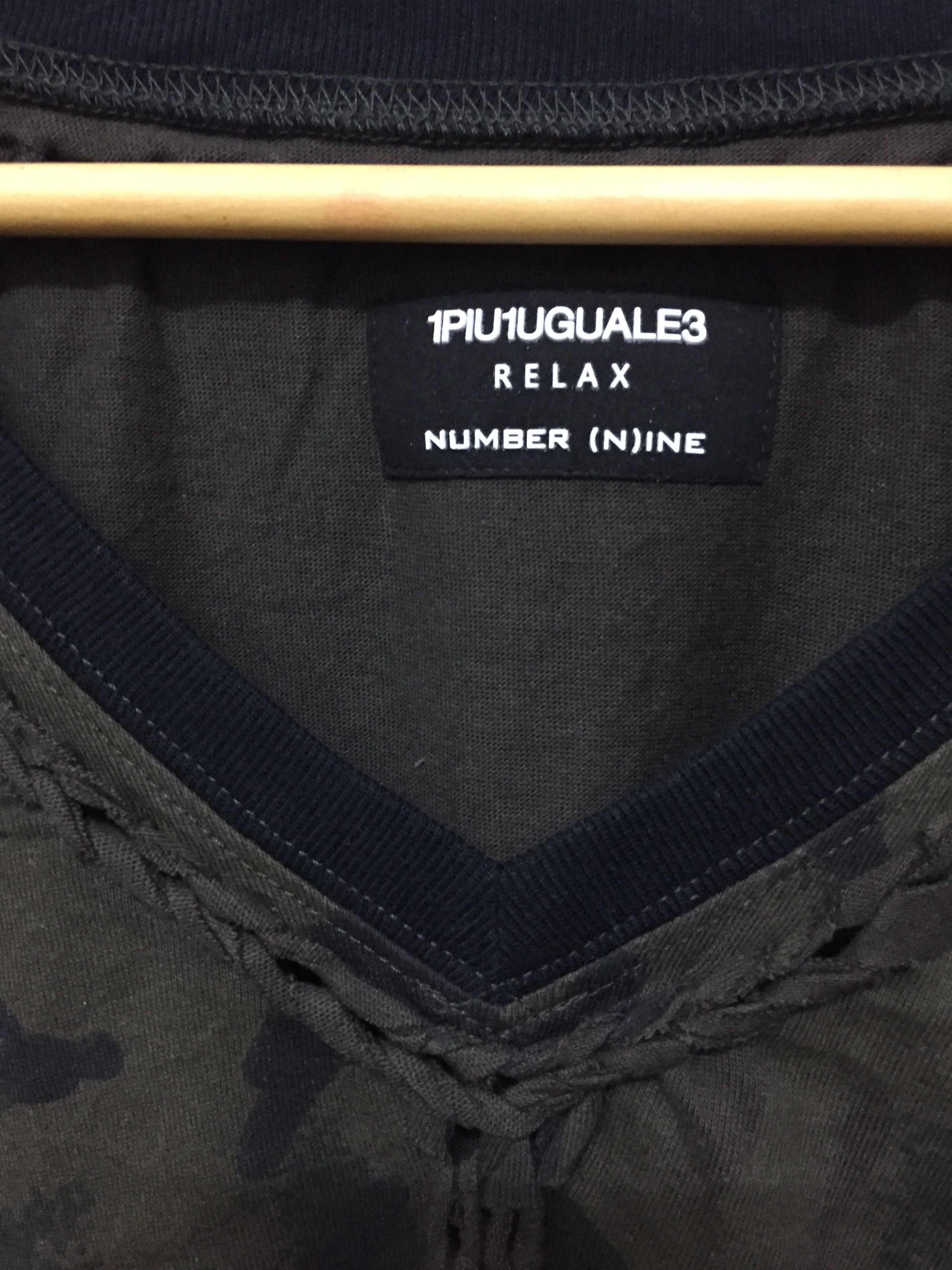 Japanese Brand × Number (N)ine NUMBER NINE x 1PIU1UGUALE3 camo braided tee Size US XXS / EU 40 - 6 Thumbnail