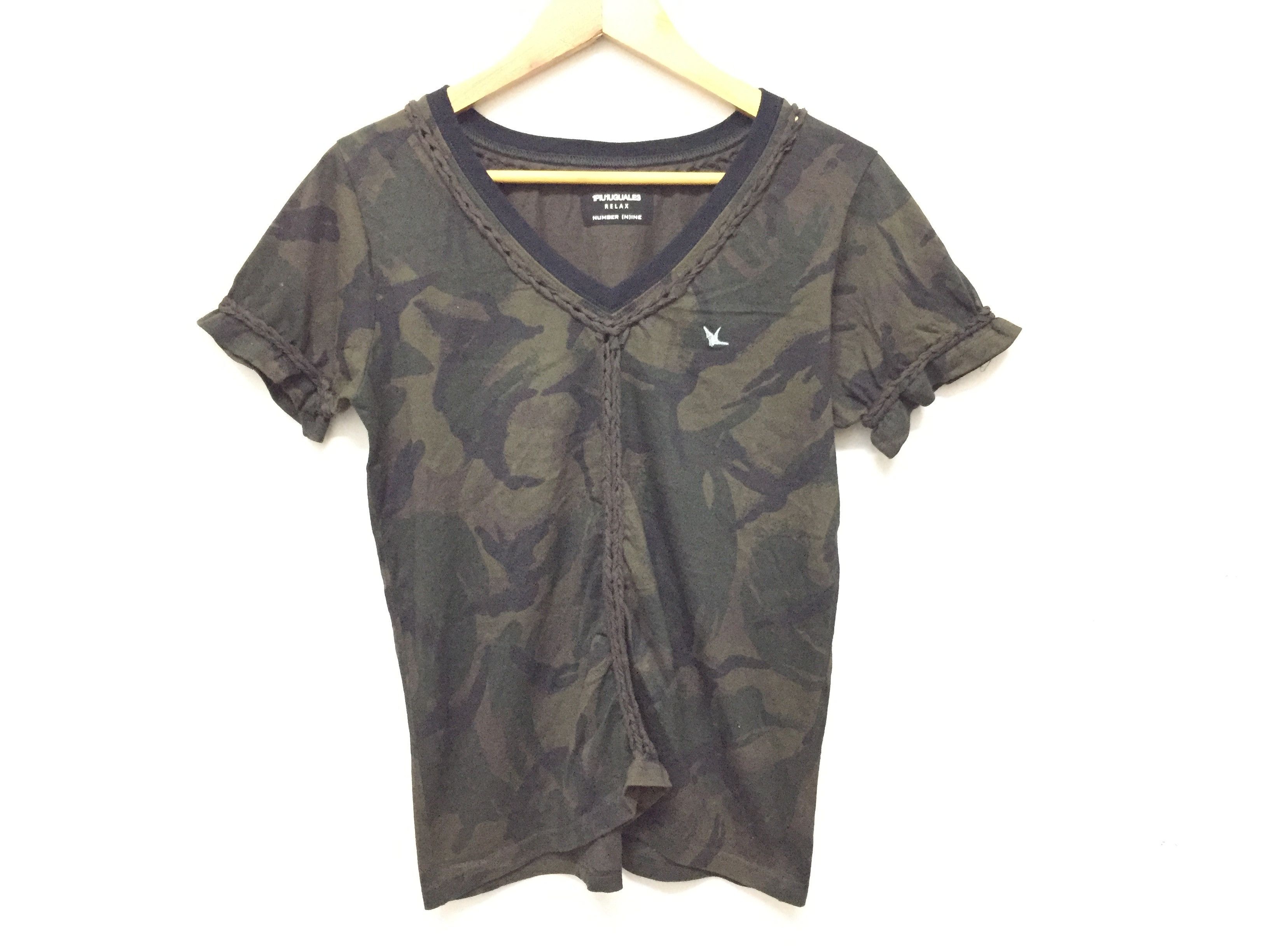 Japanese Brand × Number (N)ine NUMBER NINE x 1PIU1UGUALE3 camo braided tee Size US XXS / EU 40 - 3 Thumbnail