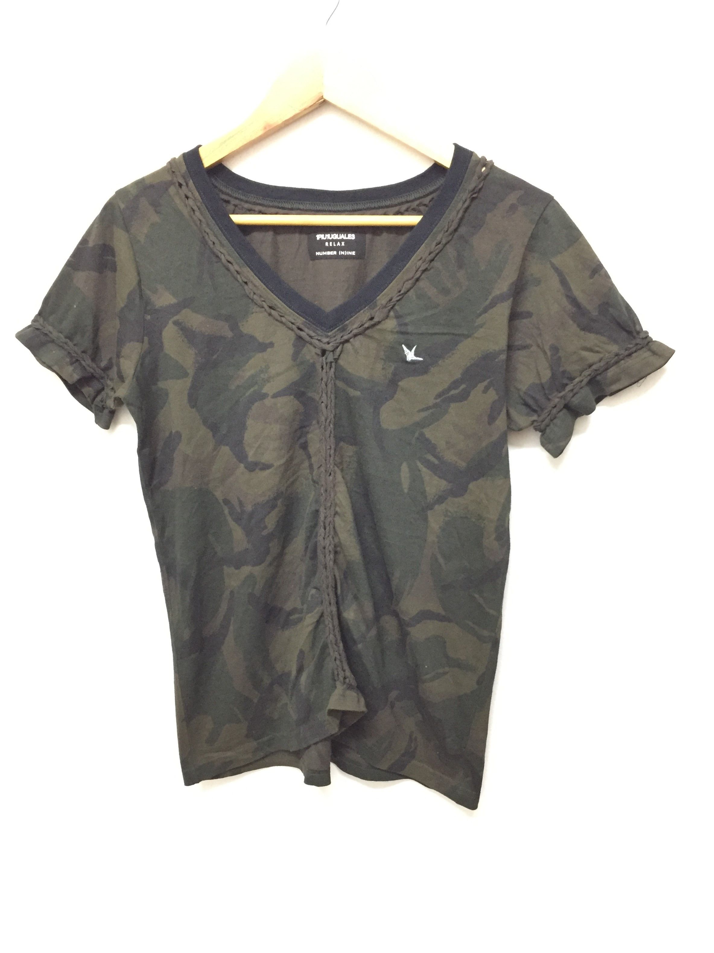 Japanese Brand × Number (N)ine NUMBER NINE x 1PIU1UGUALE3 camo braided tee Size US XXS / EU 40 - 2 Thumbnail