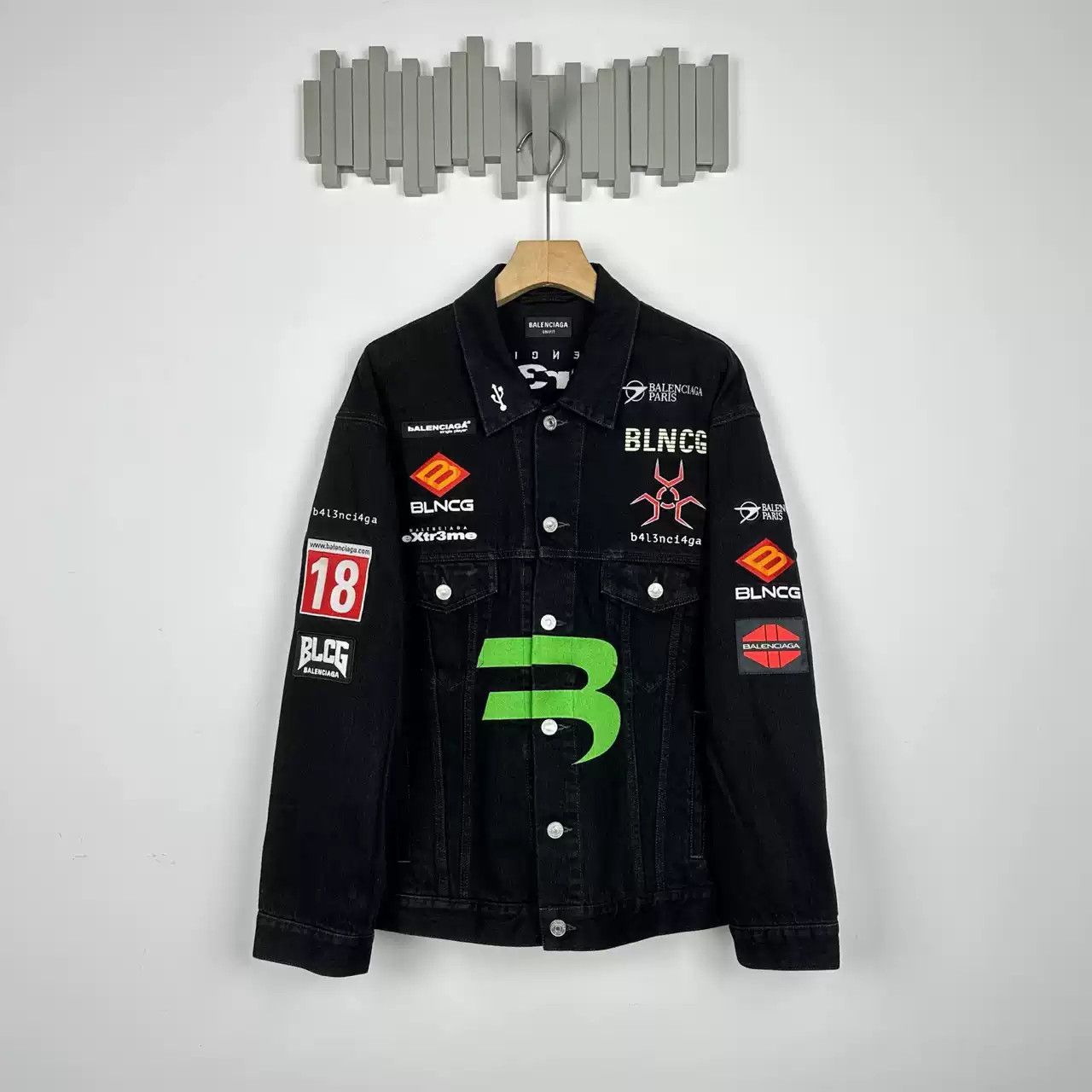 Balenciaga 21aw Gamer Logo Denim JKT