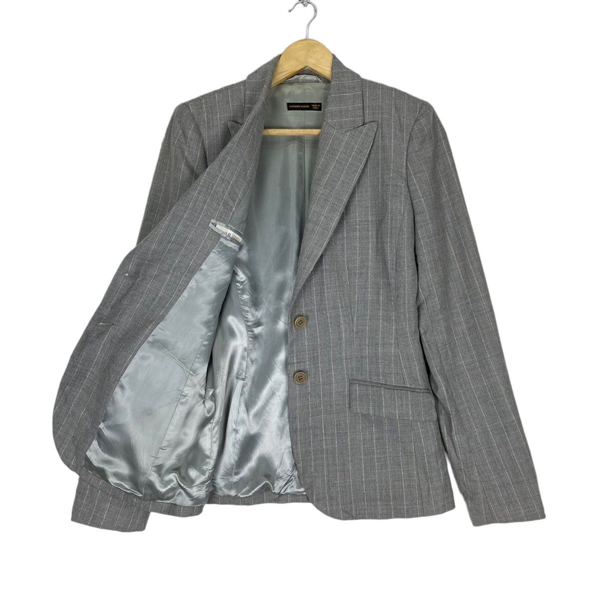 Alexander McQueen ❄️ALEXANDER MCQUEEN FW2011 SINGLE BREAST STRIPED BLAZER COAT Size S / US 4 / IT 40 - 6 Thumbnail