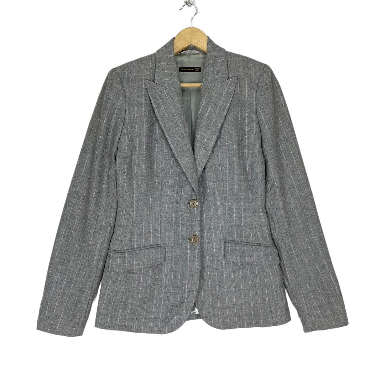 Alexander McQueen ❄️ALEXANDER MCQUEEN FW2011 SINGLE BREAST STRIPED BLAZER COAT Size S / US 4 / IT 40 - 1 Thumbnail