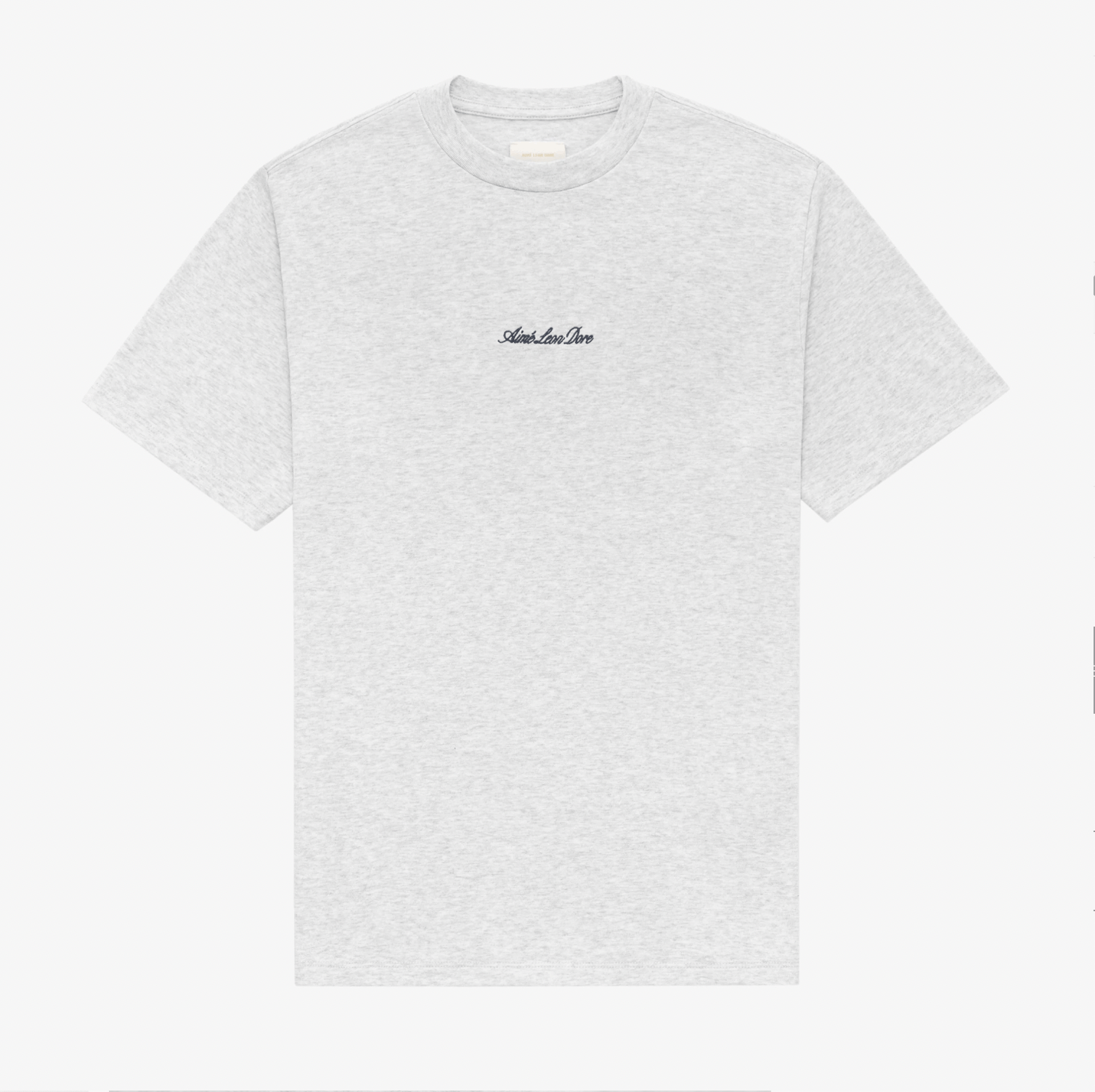 image of Aime Leon Dore Script Uniform Tee In Silver in Grey, Men's (Size XL)