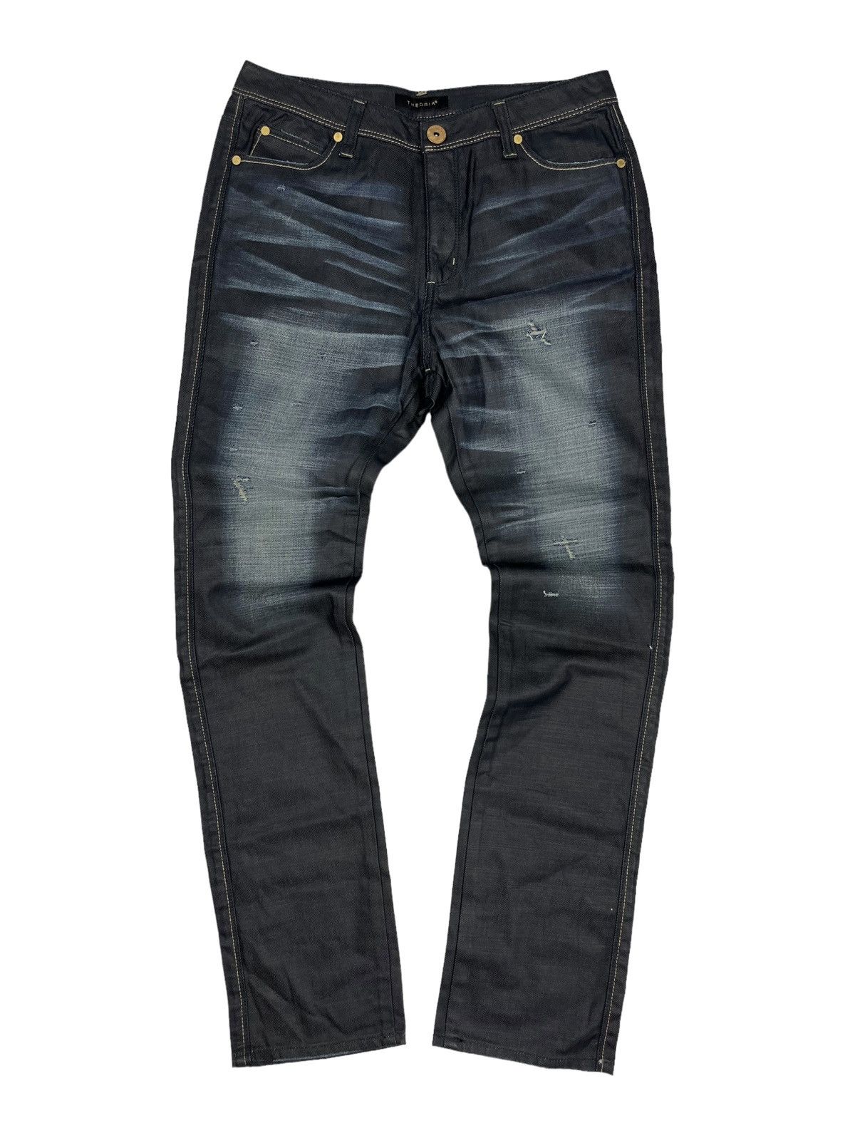 Japanese Brand × Vintage Amazing Japanese Brand Theoria Distressed Denim Jeans Size US 31 - 1 Thumbnail