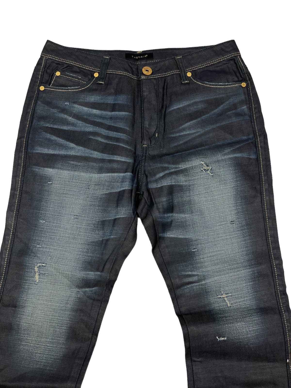 Japanese Brand × Vintage Amazing Japanese Brand Theoria Distressed Denim Jeans Size US 31 - 5 Thumbnail