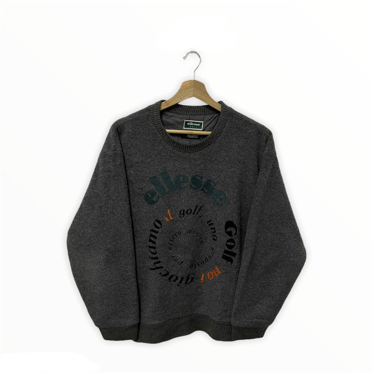 Ellesse × Japanese Brand × Vintage Vintage Ellesse Golf X Polartec Big Logo Crewneck Size US M / EU 48-50 / 2 - 1 Thumbnail