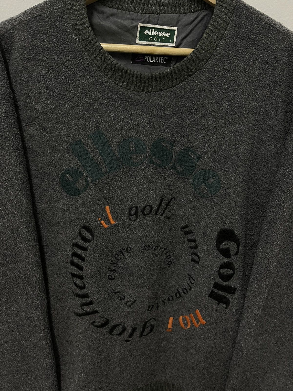 Ellesse × Japanese Brand × Vintage Vintage Ellesse Golf X Polartec Big Logo Crewneck Size US M / EU 48-50 / 2 - 2 Thumbnail
