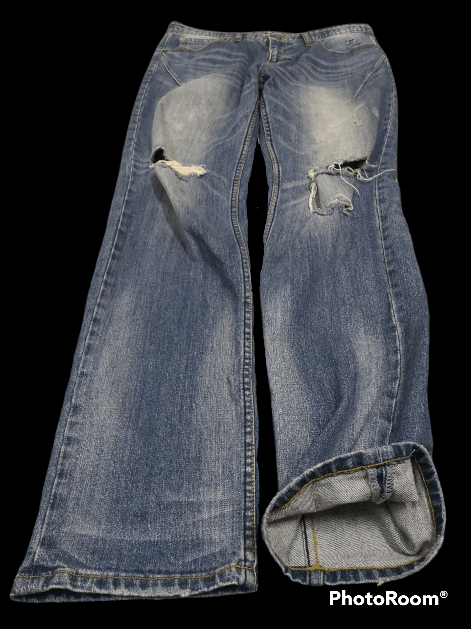 Number (N)ine Number Nine Distressed Denim Jeans Size US 33 - 7 Thumbnail