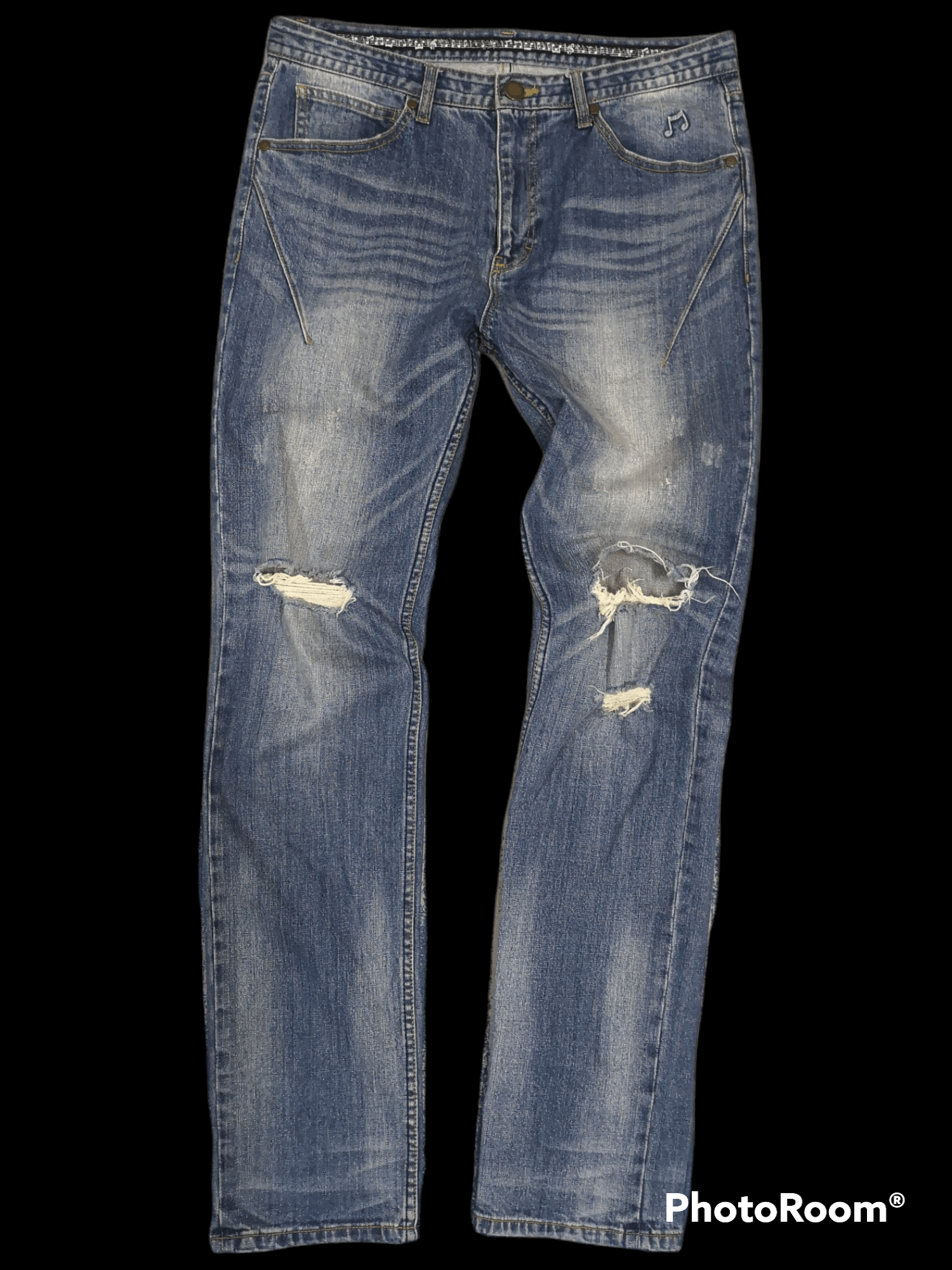 Number (N)ine Number Nine Distressed Denim Jeans Size US 33 - 1 Thumbnail