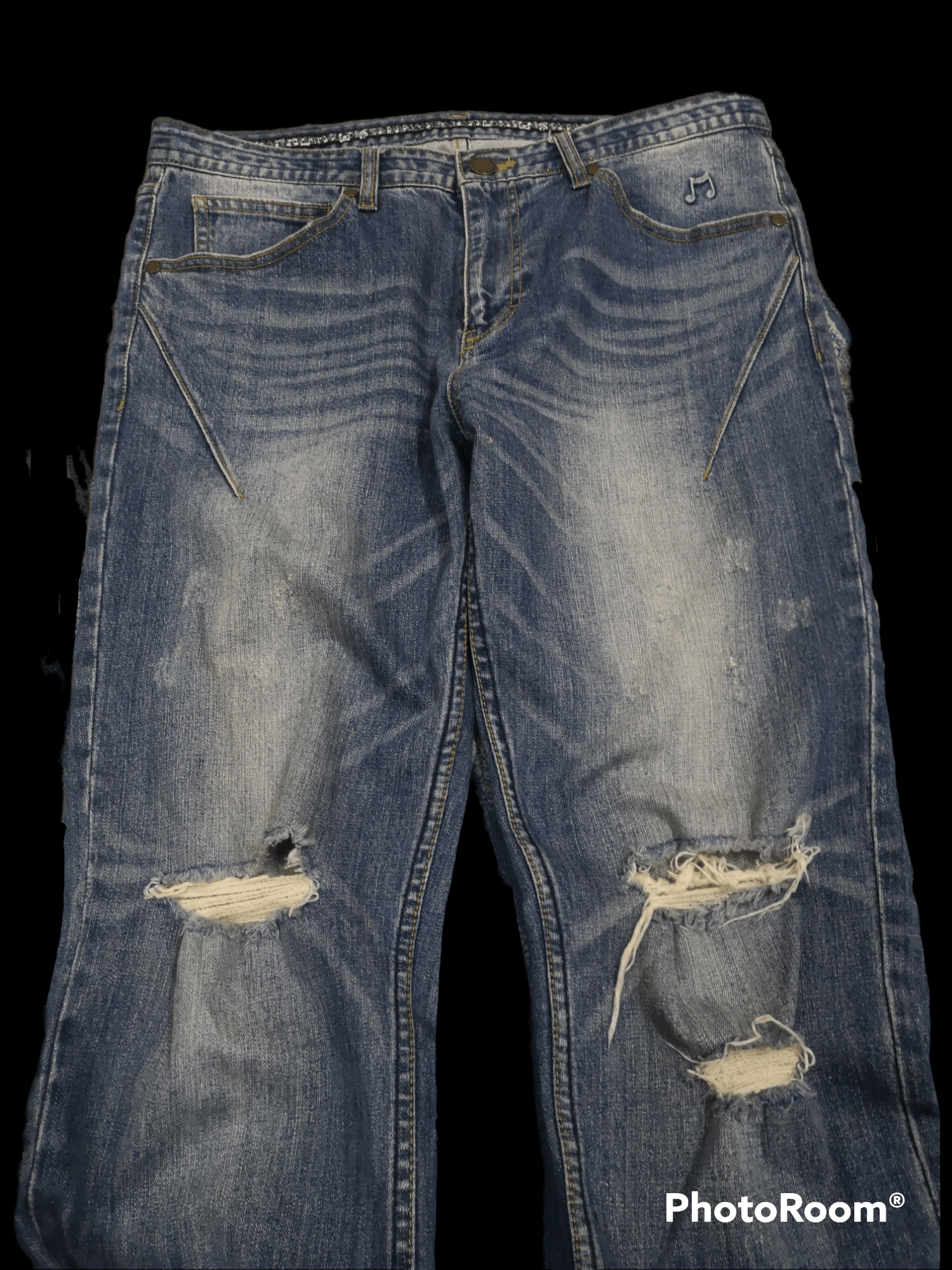 Number (N)ine Number Nine Distressed Denim Jeans Size US 33 - 5 Thumbnail