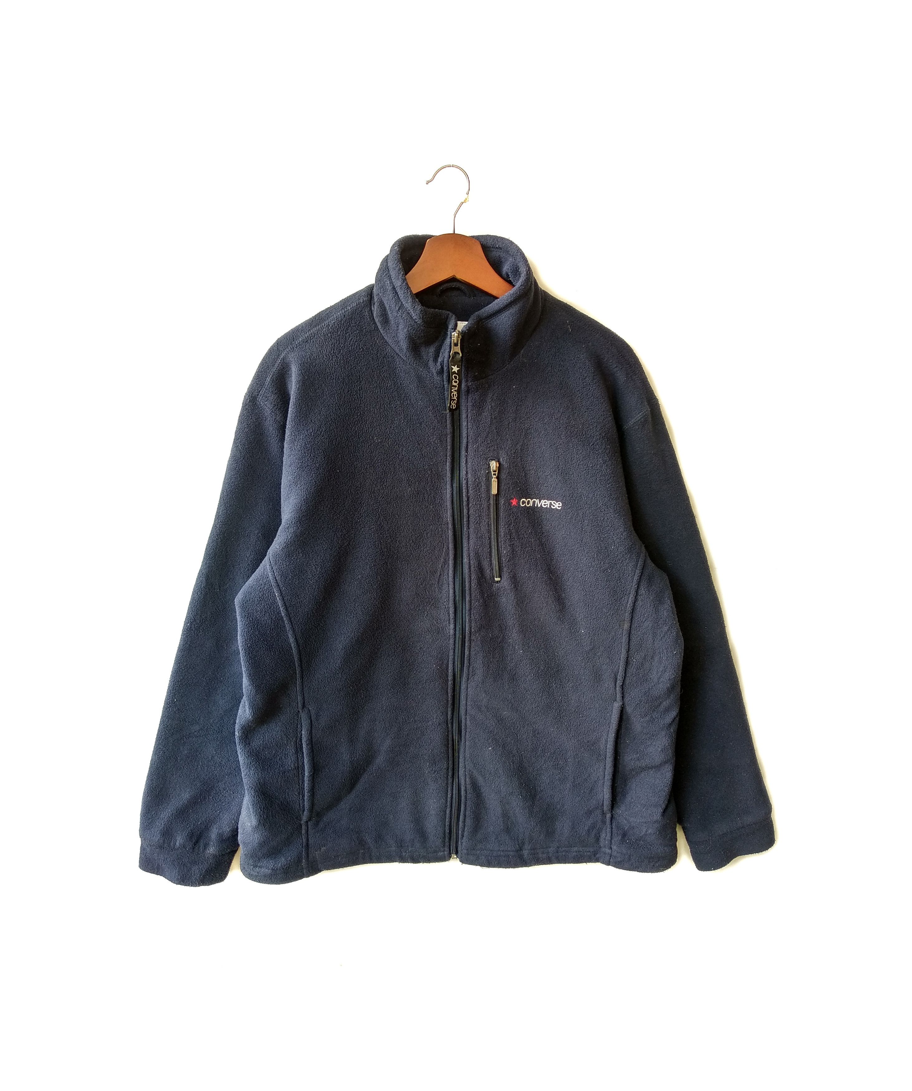 Converse × Vintage Vintage Converse Full Zip Sweater/Dark Blue/Size Xl Size US XL / EU 56 / 4 - 1 Thumbnail