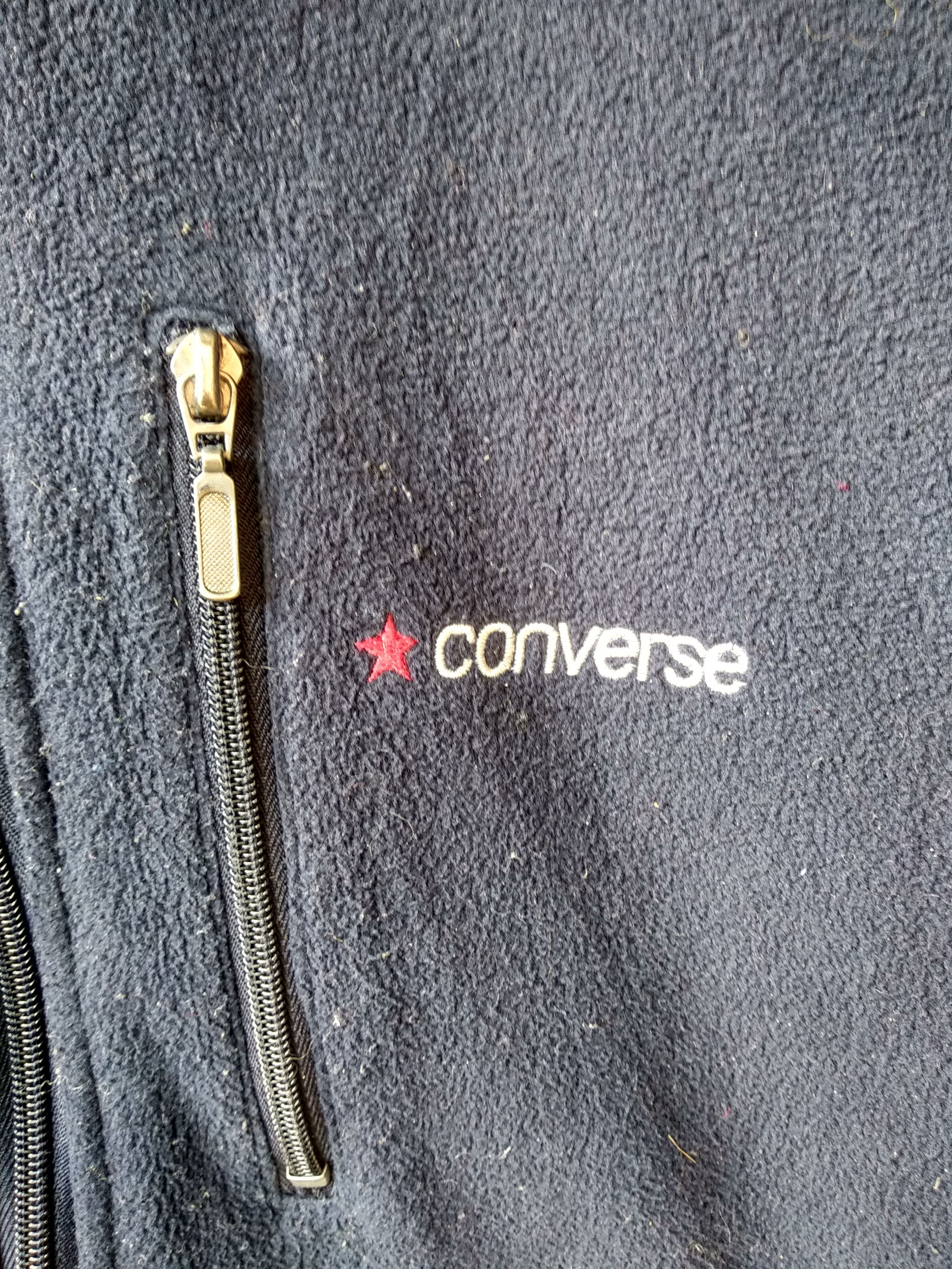 Converse × Vintage Vintage Converse Full Zip Sweater/Dark Blue/Size Xl Size US XL / EU 56 / 4 - 4 Thumbnail