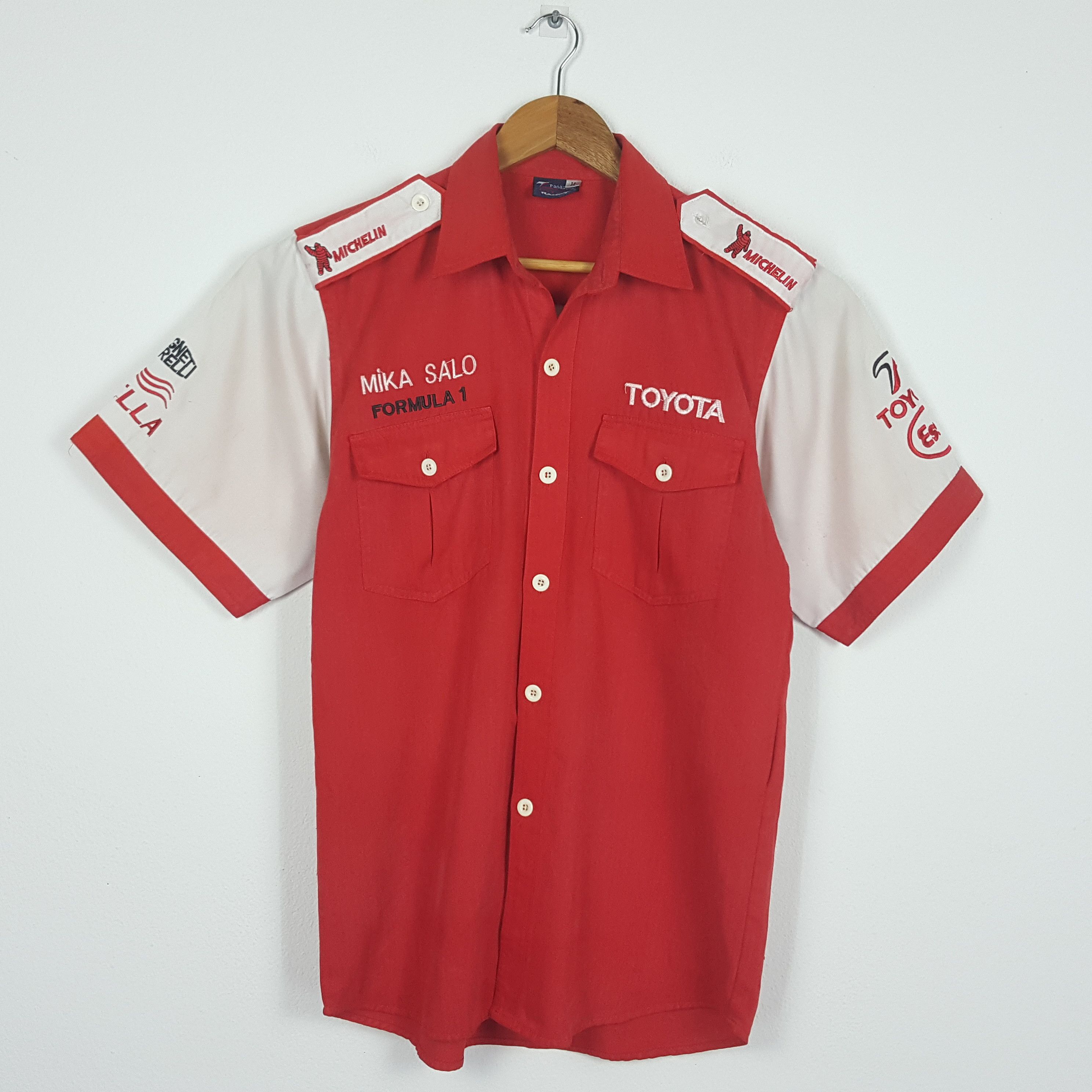 Japanese Brand × Vintage Vintage TOYOTA Formula F1 Mika Salo Racing Shirt Size US M / EU 48-50 / 2 - 2 Thumbnail