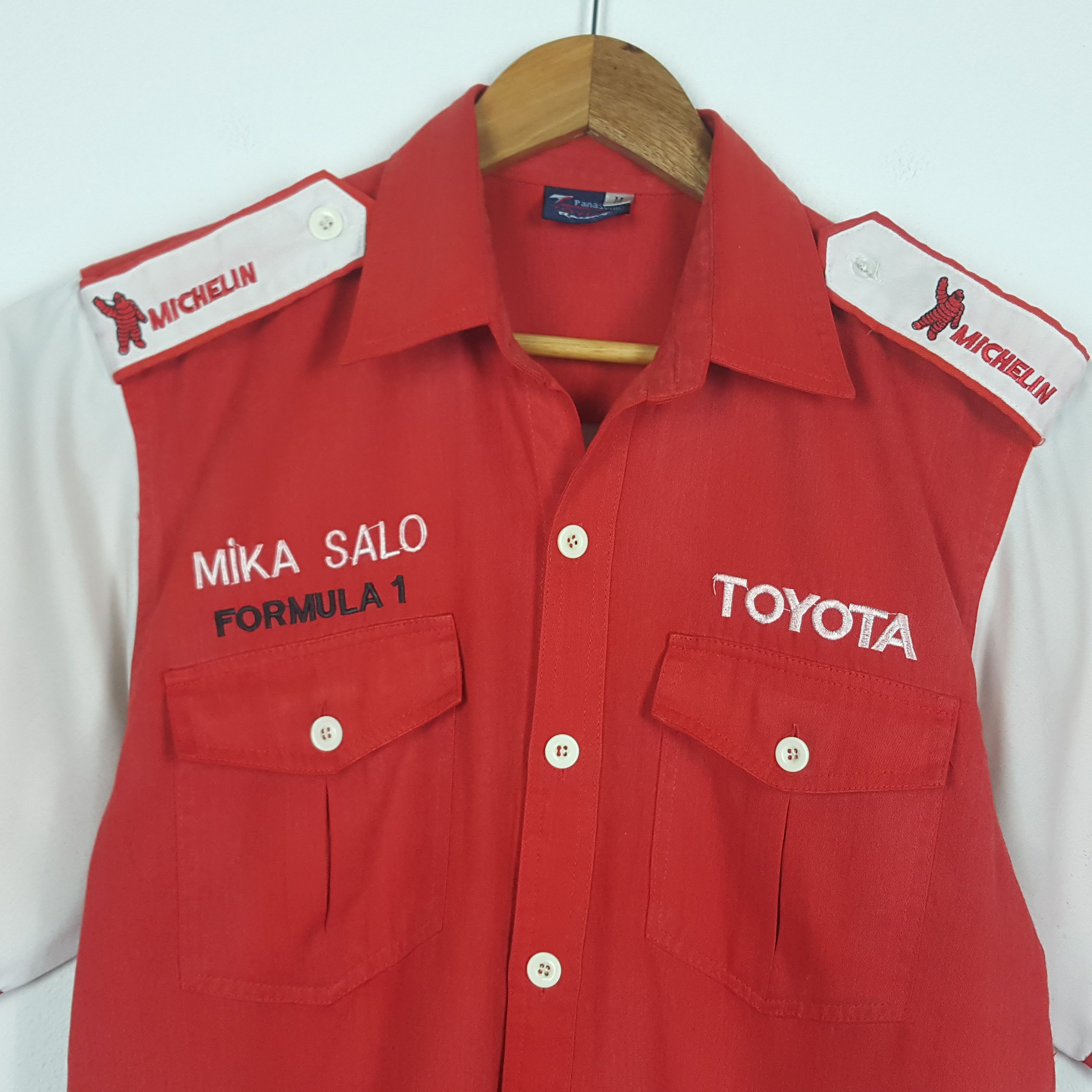 Japanese Brand × Vintage Vintage TOYOTA Formula F1 Mika Salo Racing Shirt Size US M / EU 48-50 / 2 - 7 Thumbnail