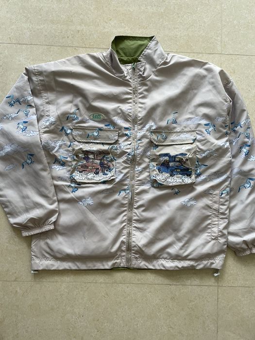 Japanese Brand Left alone embroidered reversible jacket | Grailed