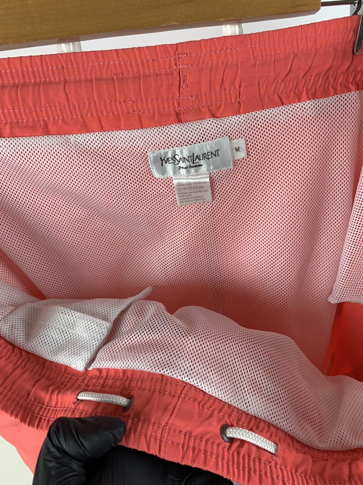 Vintage 90s Vintage Yves Saint Laurent YSL Pink Swimming Shorts Size US 33 - 10 Thumbnail