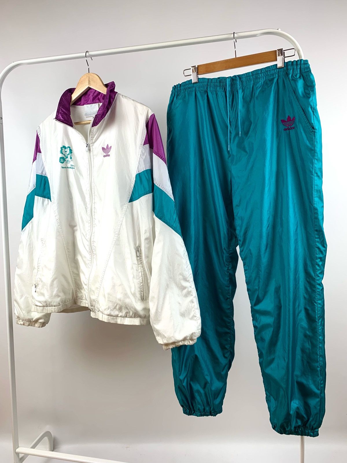 Adidas 90s Vintage Adidas Sport Track Suit Sweatshirt + Pants Size US L / EU 52-54 / 3 - 2 Thumbnail