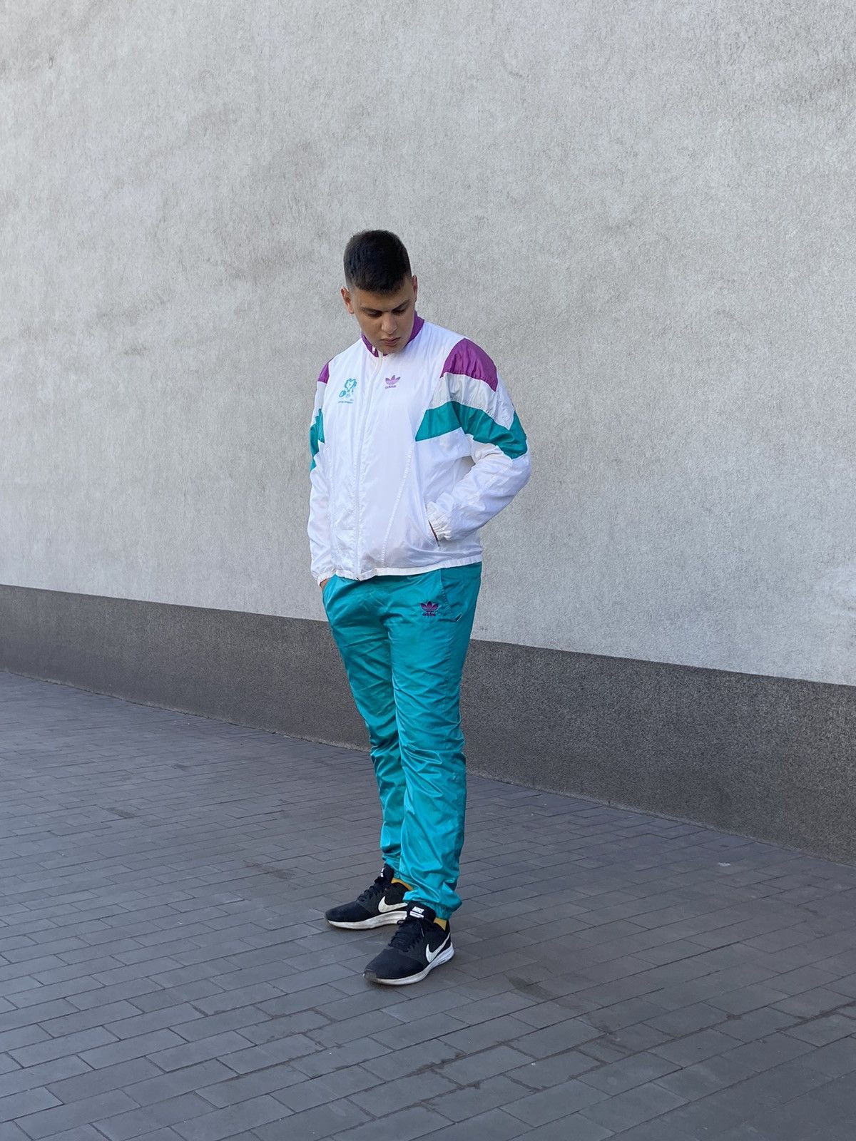 Adidas 90s Vintage Adidas Sport Track Suit Sweatshirt + Pants Size US L / EU 52-54 / 3 - 3 Thumbnail