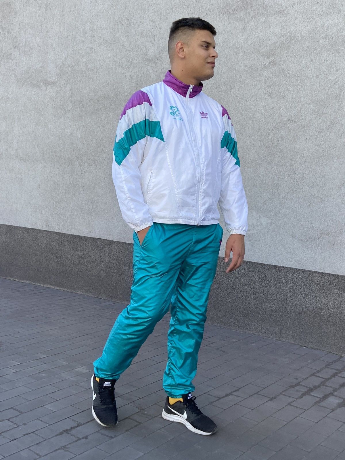 Adidas 90s Vintage Adidas Sport Track Suit Sweatshirt + Pants Size US L / EU 52-54 / 3 - 1 Thumbnail
