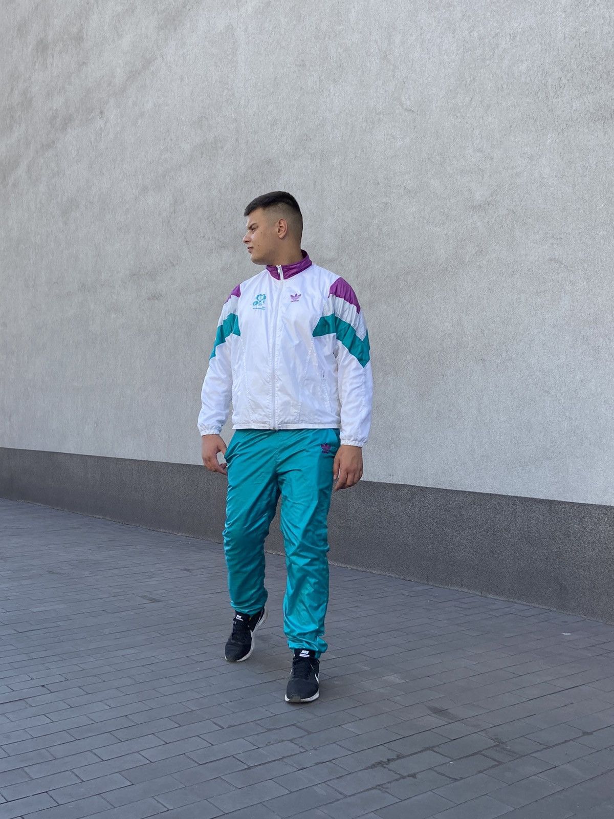 Adidas 90s Vintage Adidas Sport Track Suit Sweatshirt + Pants Size US L / EU 52-54 / 3 - 4 Thumbnail