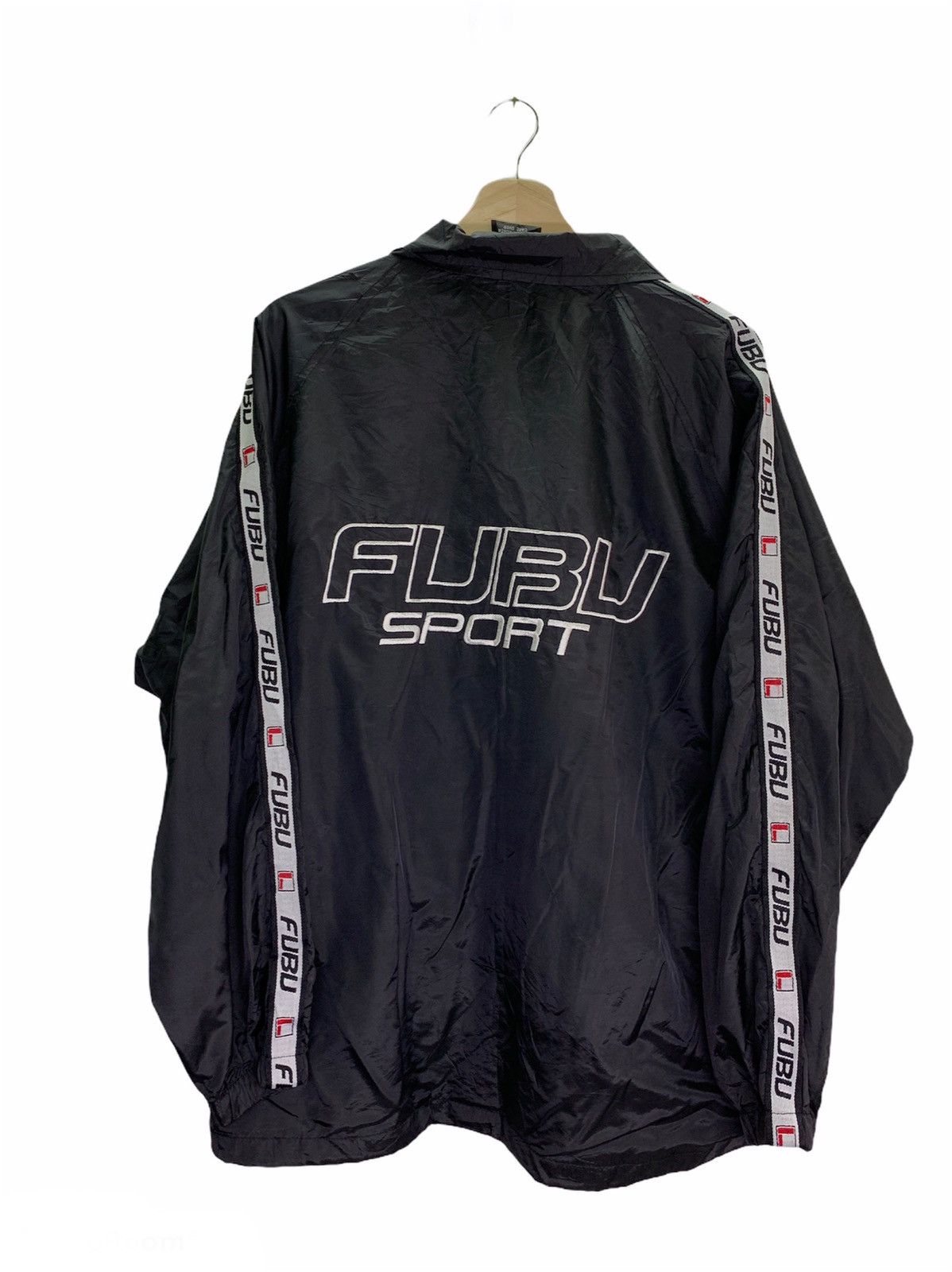 image of Vintage 90's Fubu Sport Coach Jacket in Black, Men's (Size XL)