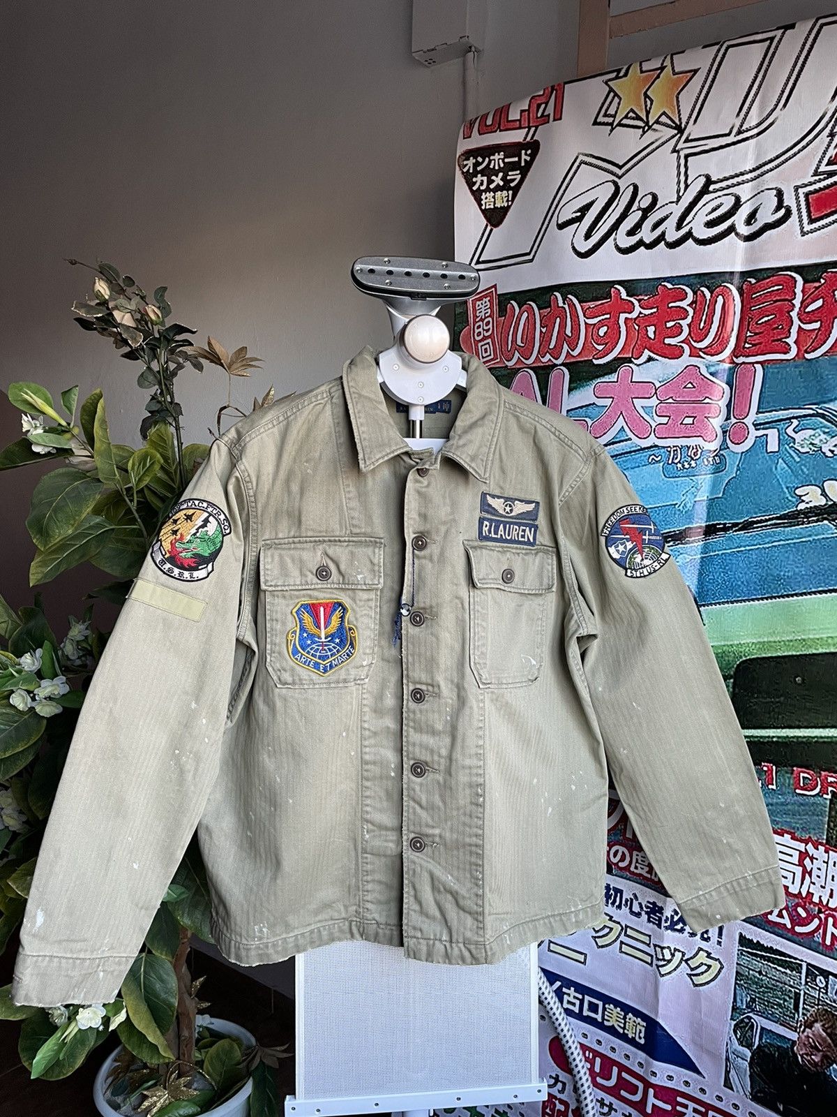 image of Polo Ralph Laurent Military Us Army Tactical Jacket in Khaki, Men's (Size Large)