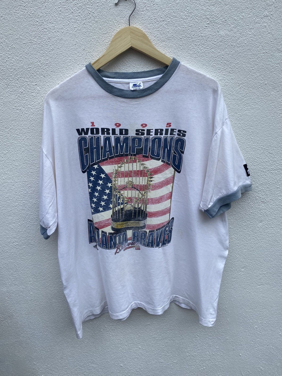 Vintage Atlanta Braves 1995 world champion starter MLB shirt