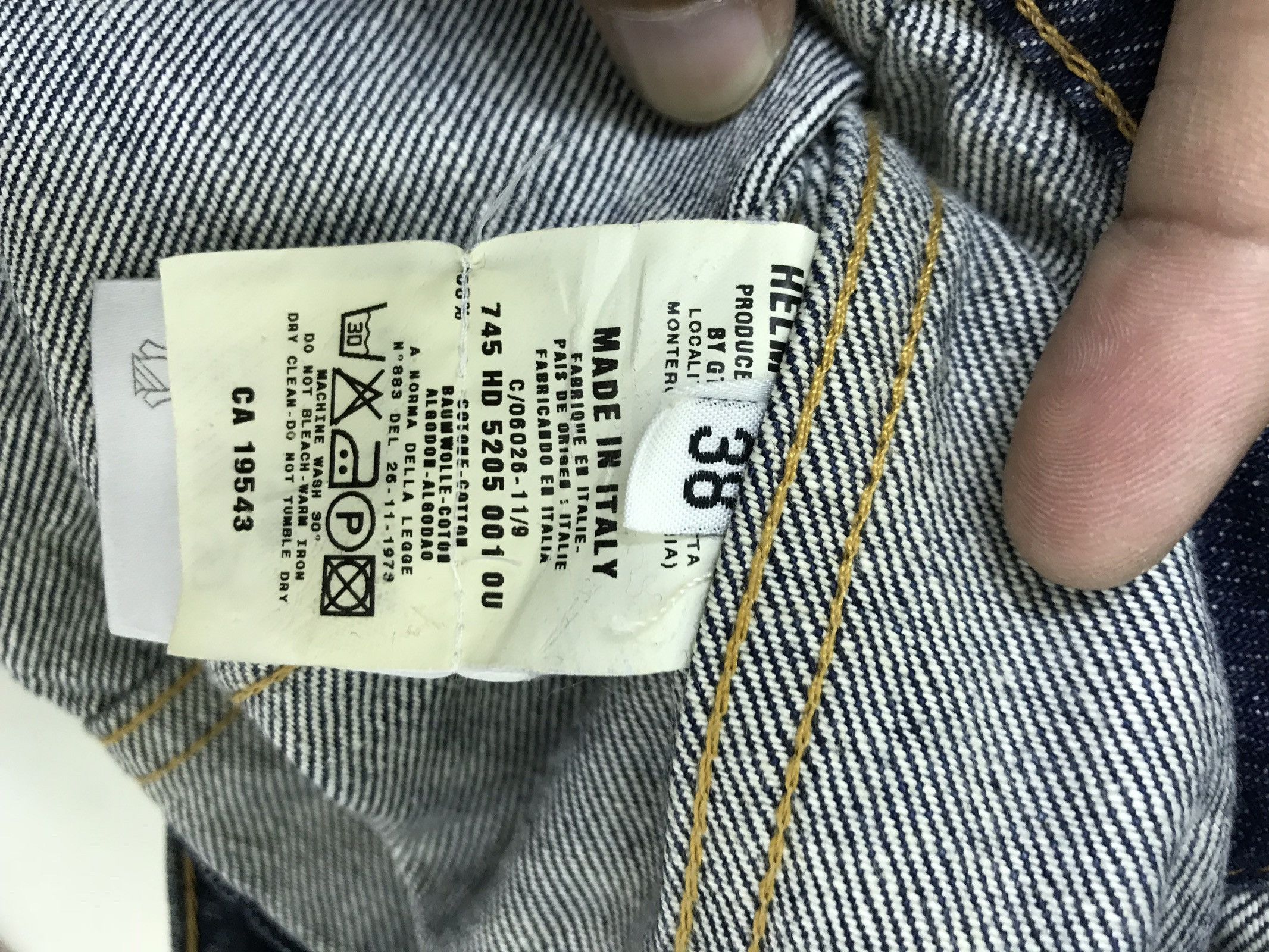 Helmut Lang Made in Italy Helmut Lang Denim Trucker Jacket Size US S / EU 44-46 / 1 - 6 Thumbnail