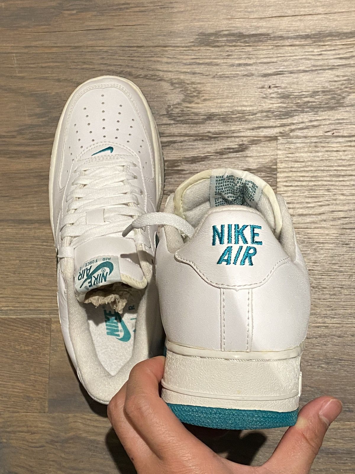 Nike × Vintage 1997 Air Force 1 Sc White | Deep Emerald Size US 7.5 / EU 40-41 - 4 Thumbnail