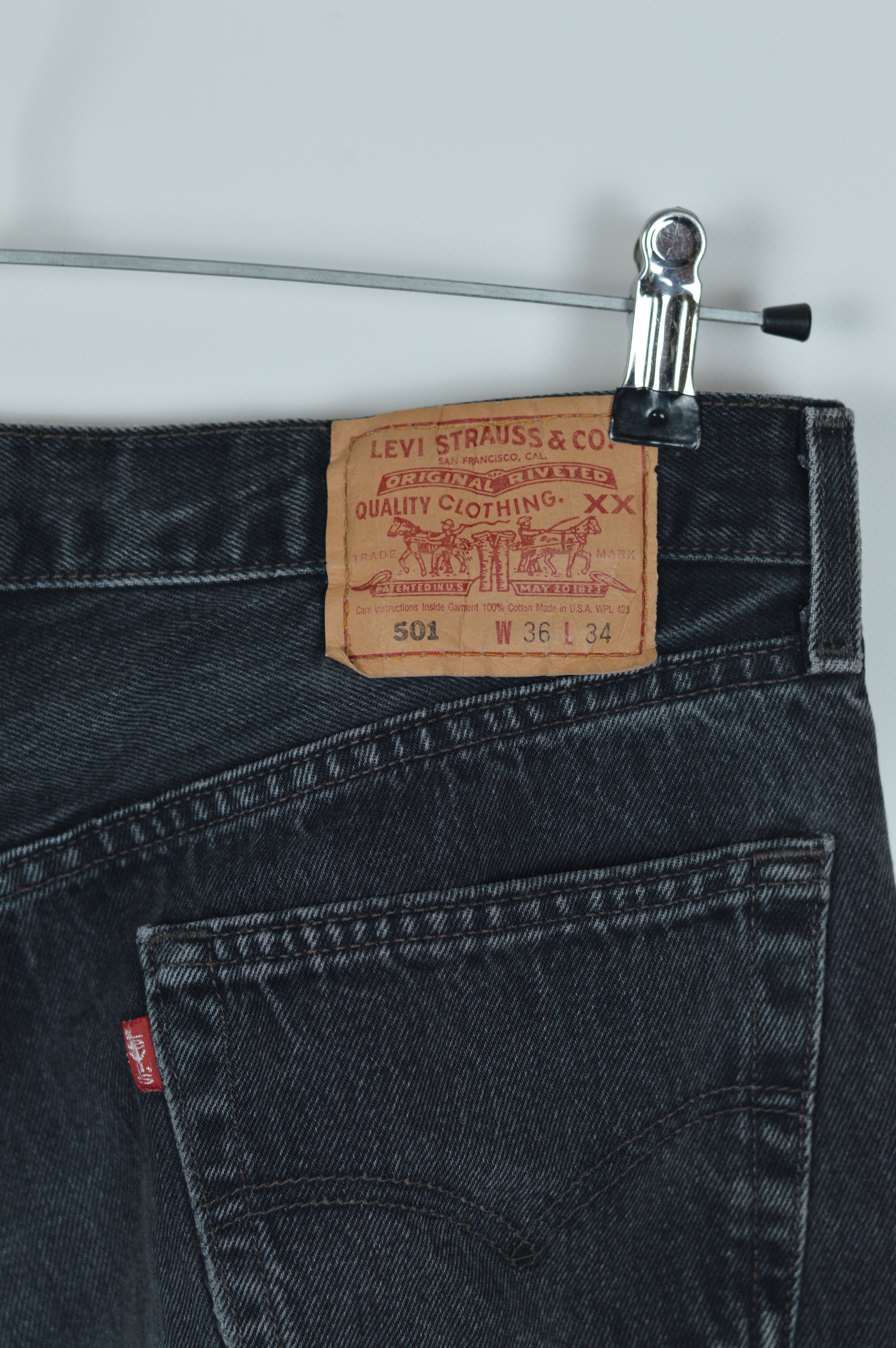 Levi's × Levi's Vintage Clothing × Vintage Vintage Levi's 501 XX Smoked Black Made In Usa Denim Pant Size US 36 / EU 52 - 13 Thumbnail