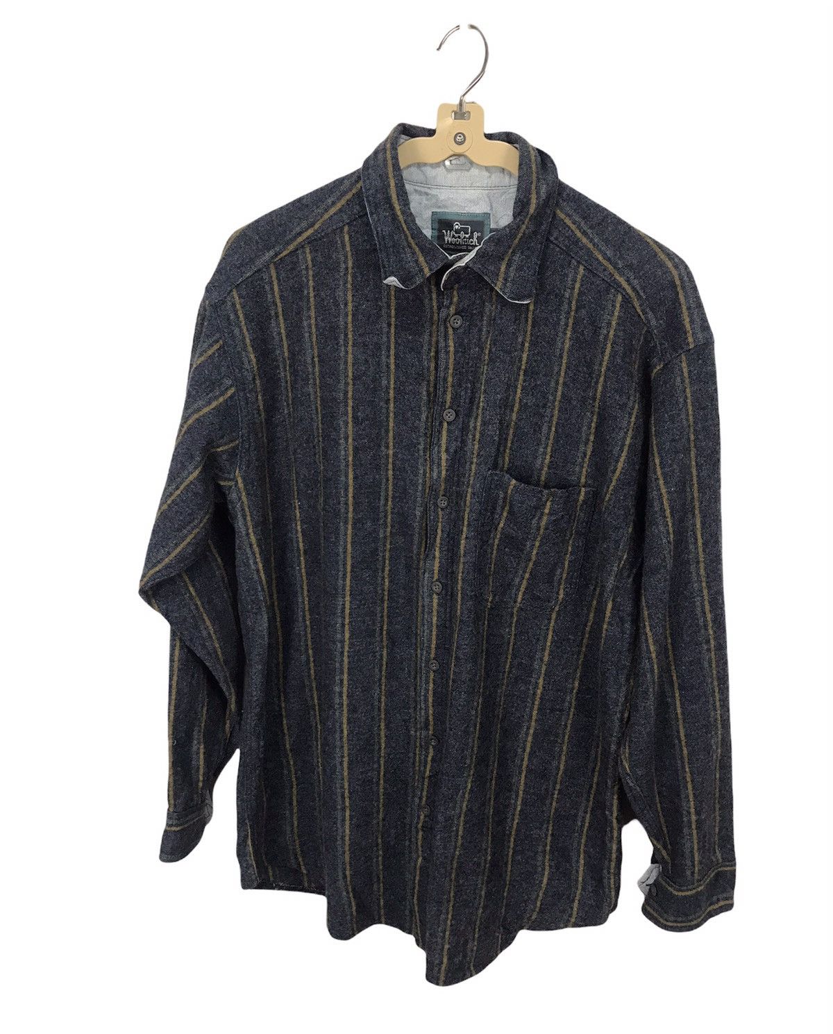 Vintage woolrich wool flannel stripe made in usa