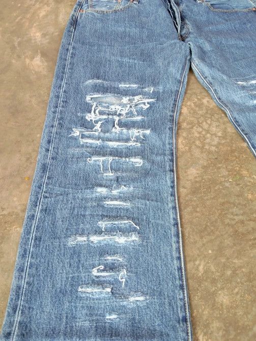 Levi's Vintage Levi's 501 Distressed Jeans 38x34 Size US 38 / EU 54 - 8 Thumbnail